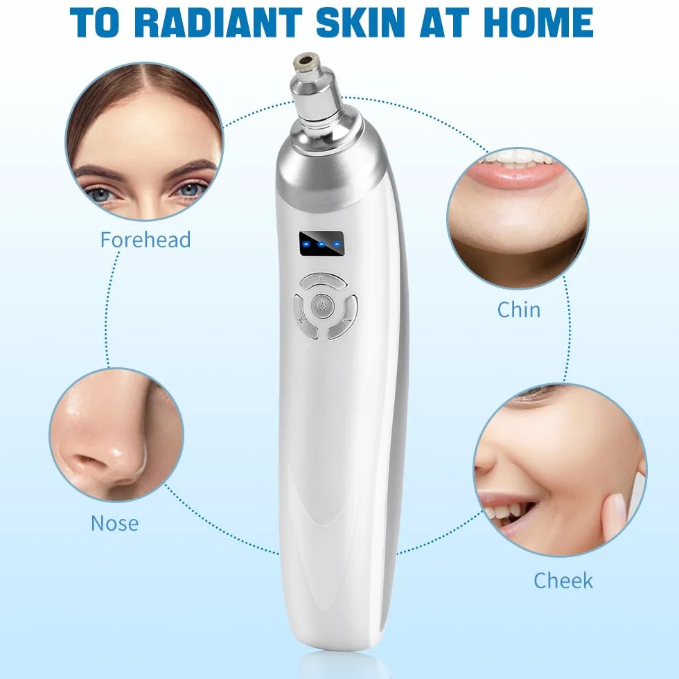 Maquina de Microdermoabrasión Facial con 9 Diamante Recargable USB Sin Cable