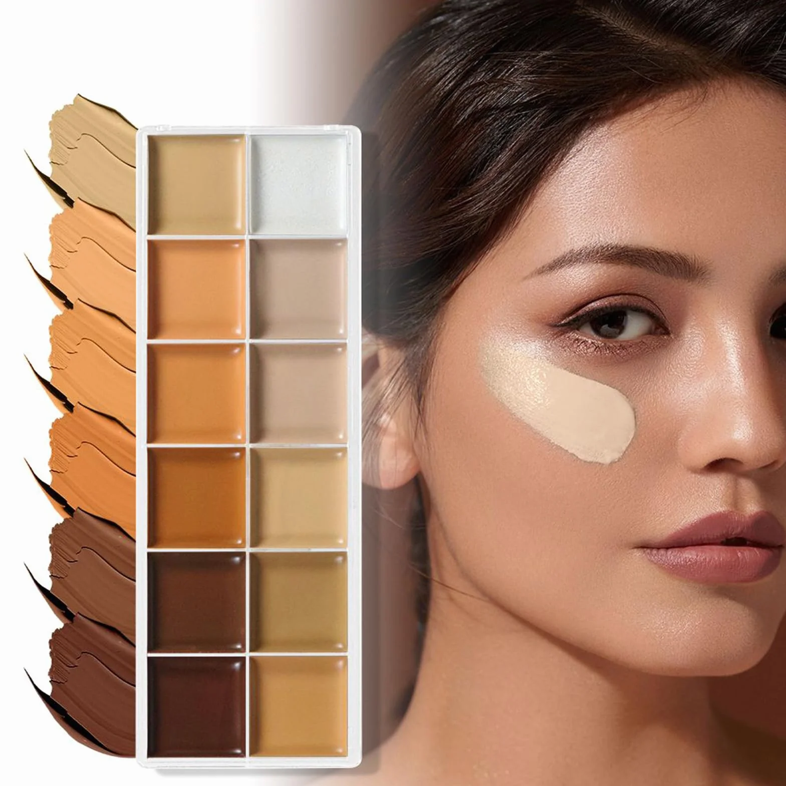 Paleta De Maquillaje En Crema 12 Tonos Correctores Y Base Neutralizante Para Mujeres