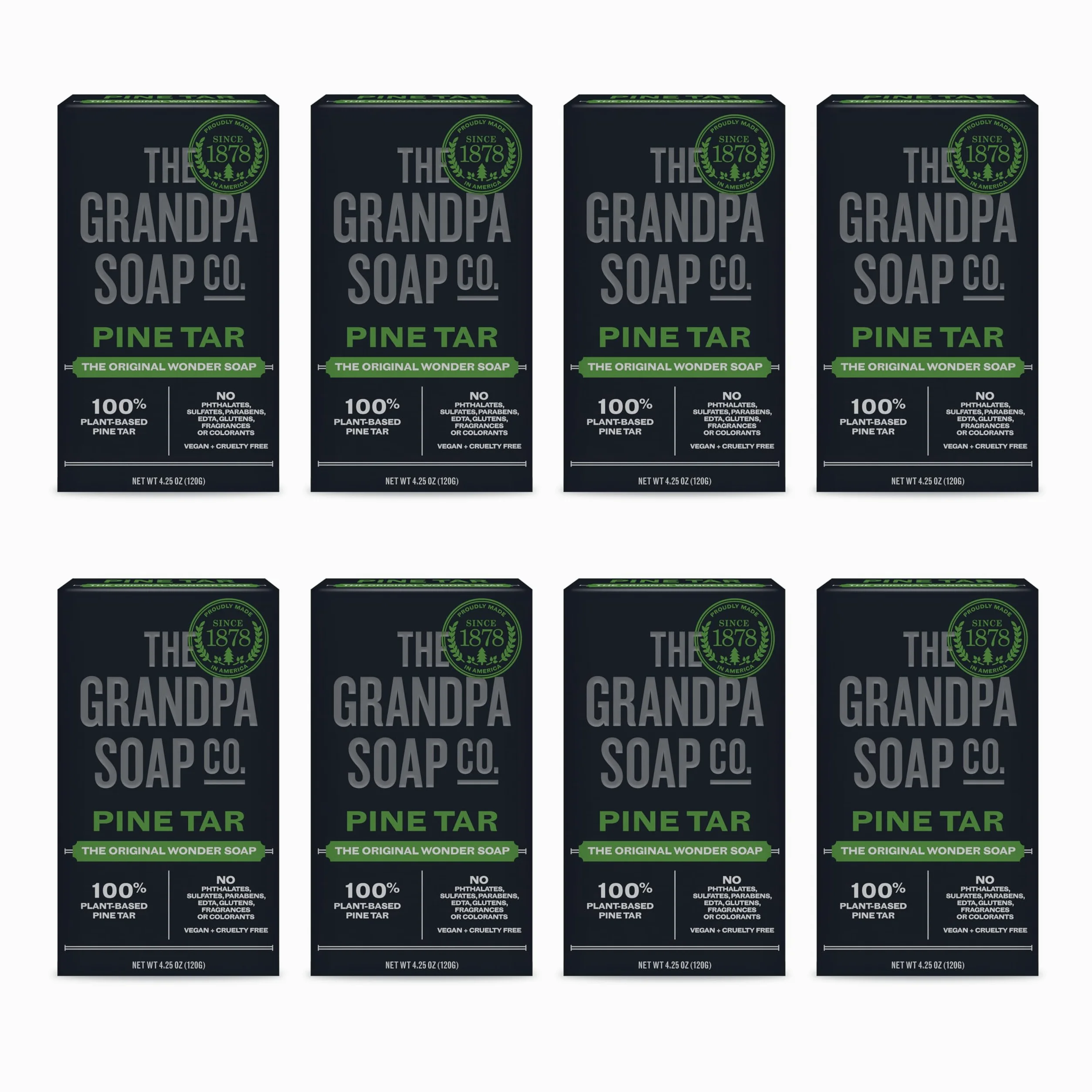 Grandpa's Soap Pine Tar 4.25 oz (8-Pack) by Grandpa's