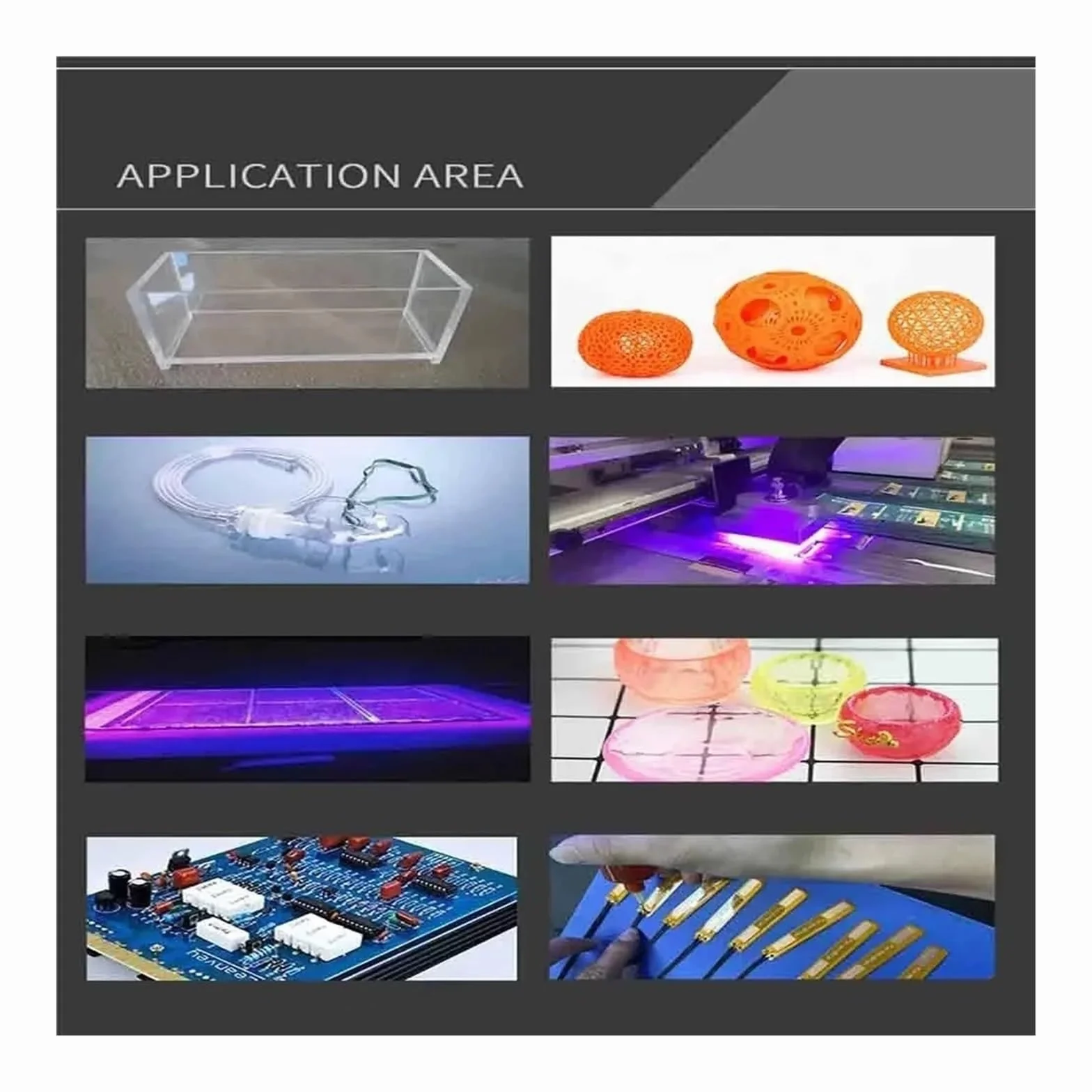 Lámpara de curado de resina LED UV, secador de uñas, luz de curado, linterna de LED UV for resina epoxi UV, pegamento adhesivo, herramienta de equipos de joyería(365nm,100W Dimming)