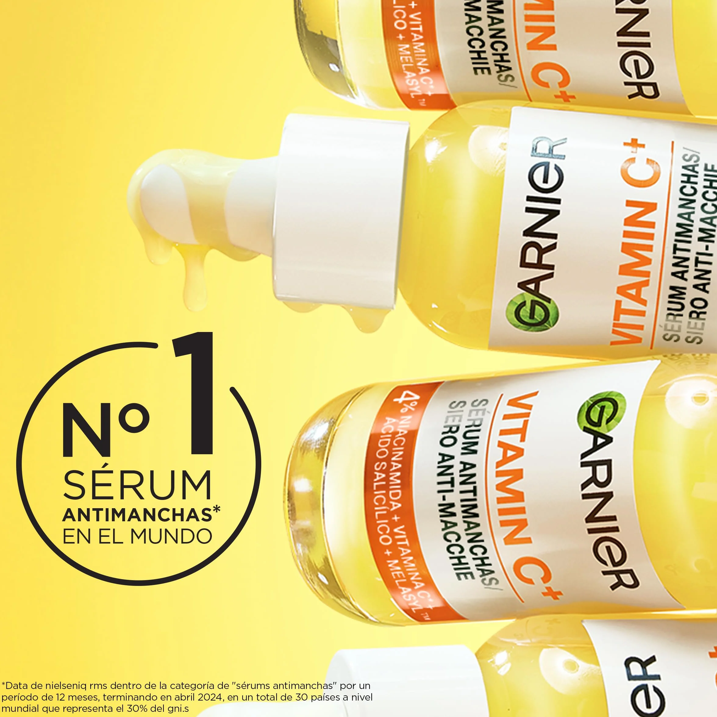 Garnier SkinActive Sérum Antimanchas Vitamina C 4% Niacinamida Ácido Salicílico Melasyl 30 ml
