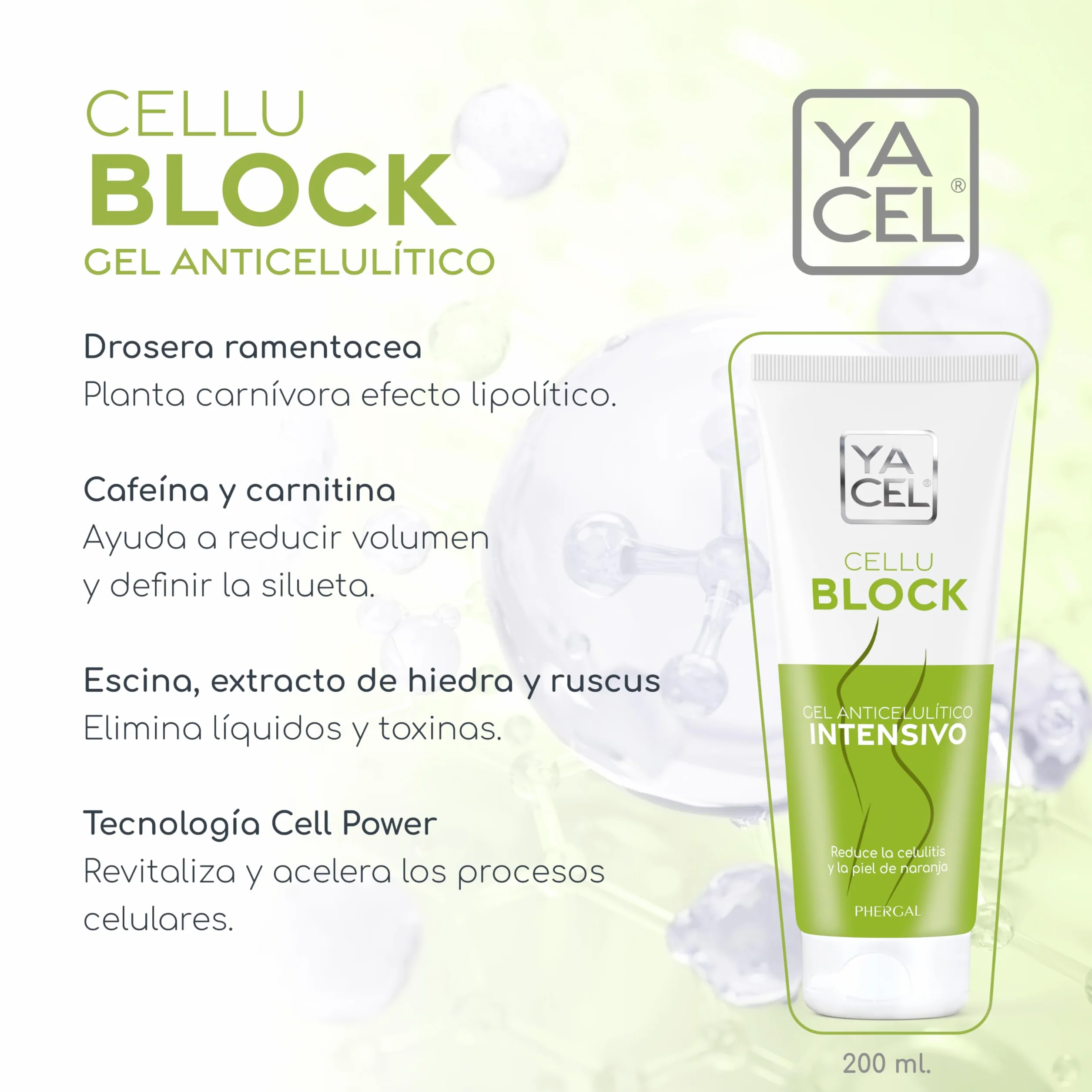 Yacel Cellublock Crema Anticelulítica 200 ml