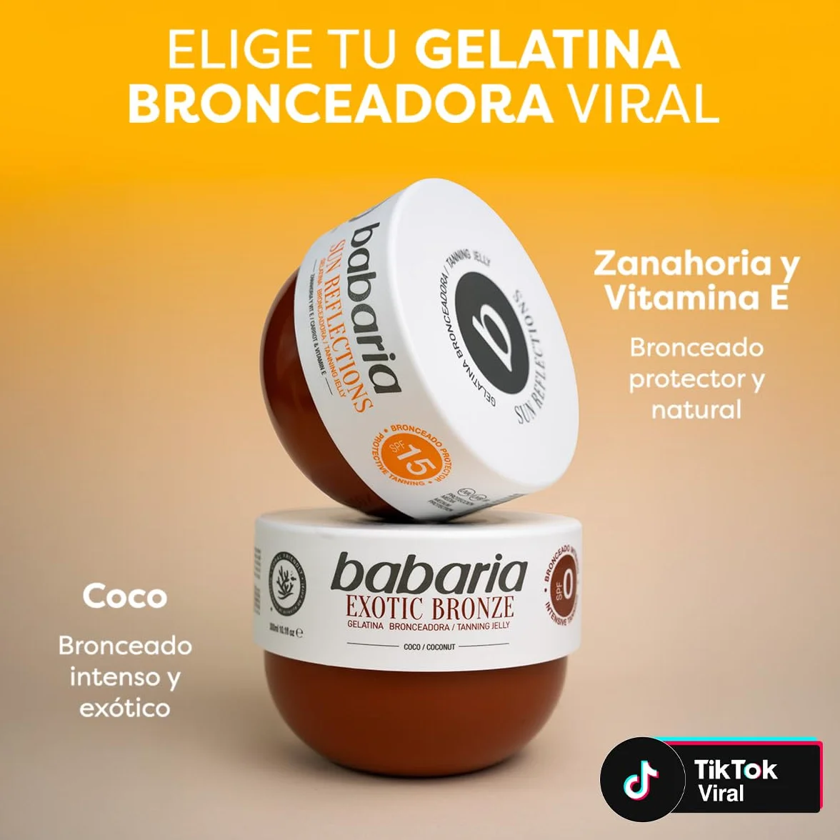 Babaria Gelatina Bronceadora Zanahoria SPF15 300 ml Acelerador Bronceado Protección Media