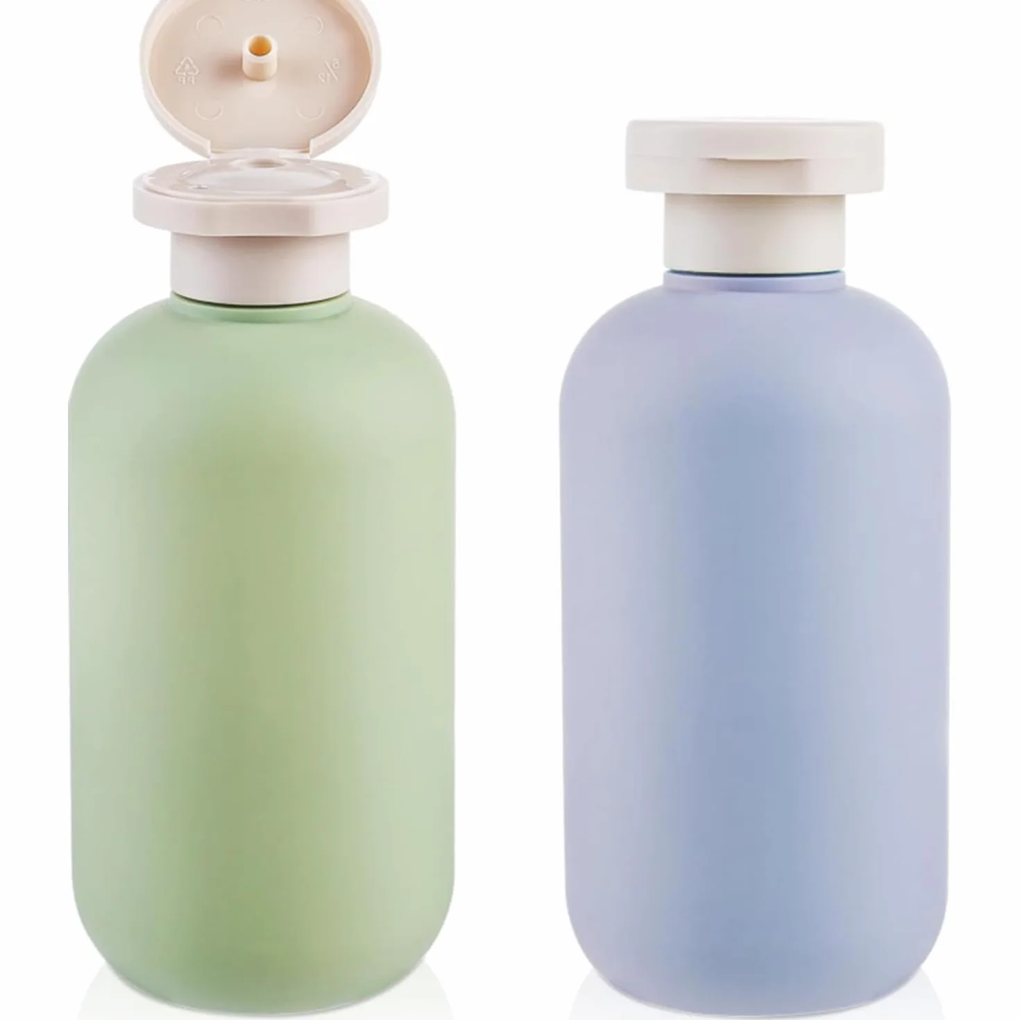 Botellas Exprimibles 200 ml 2 Piezas Plástico Recargables Vacías con Tapa Abatible para Loción Champú