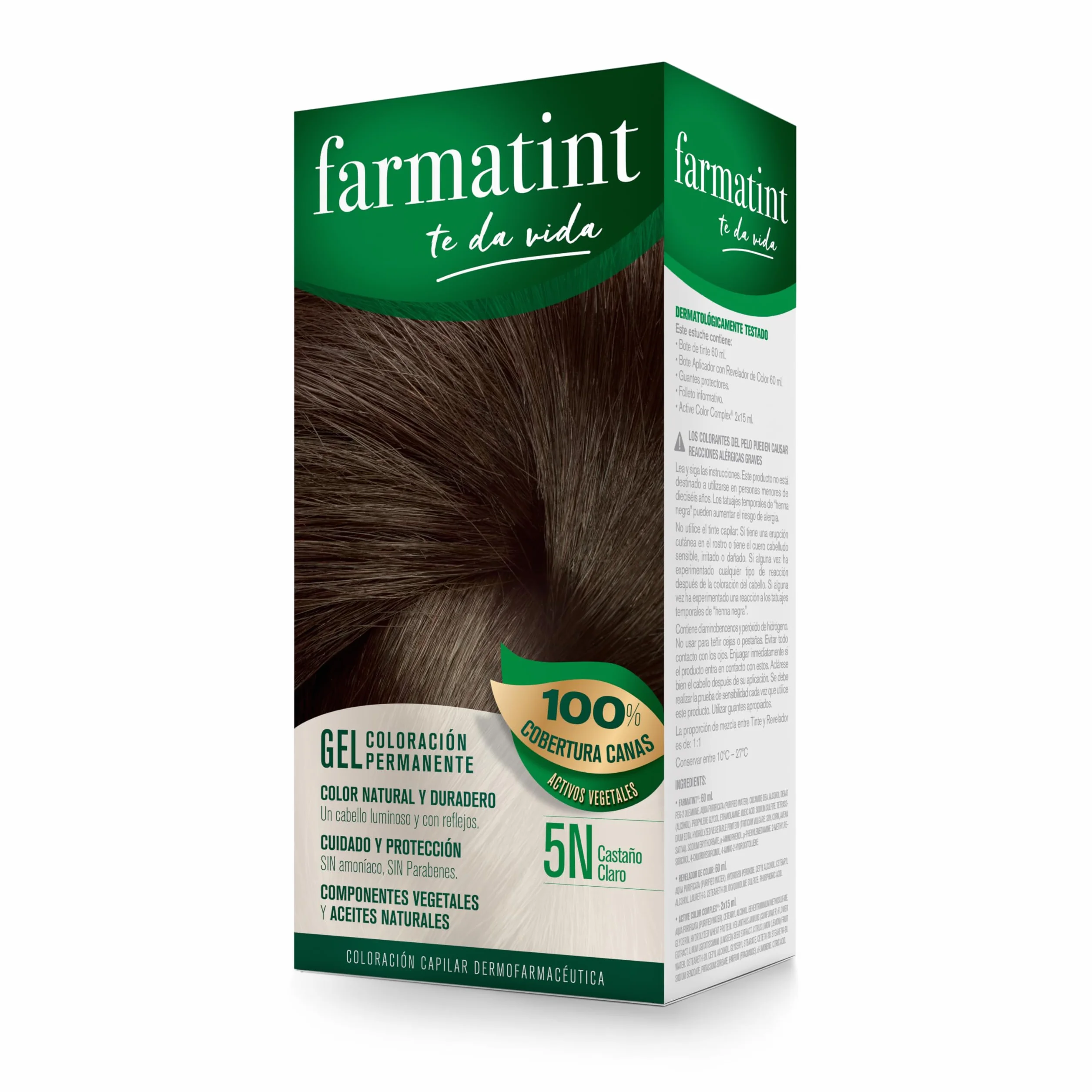 Farmatint Gel de Coloración Capilar Permanente 5N Castaño Claro