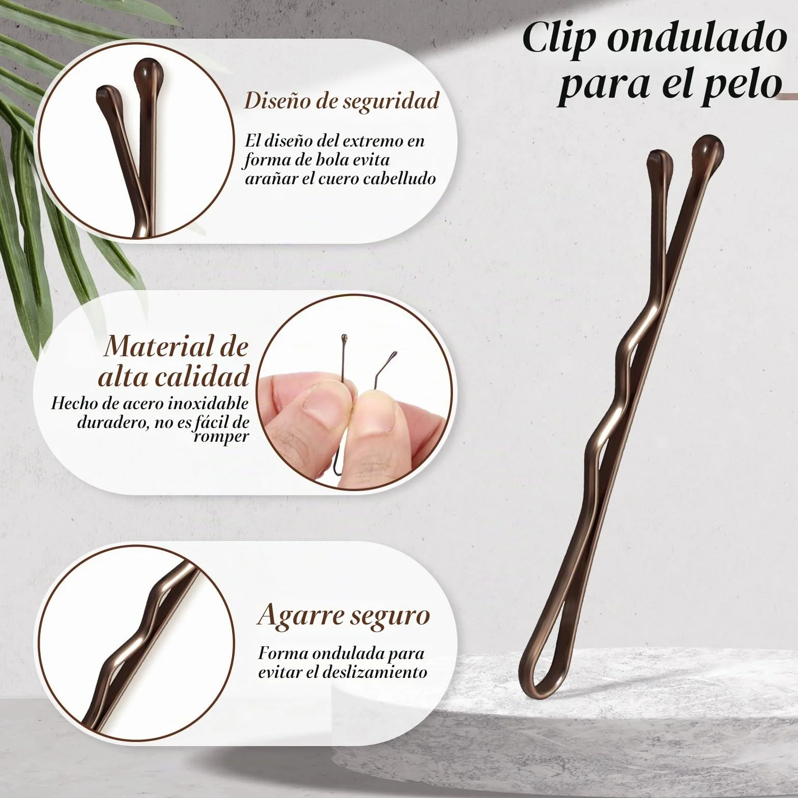 Amabro Mini Pasadores 50 piezas 3.48 cm Pinzas para el pelo metálicas para mujeres y niñas