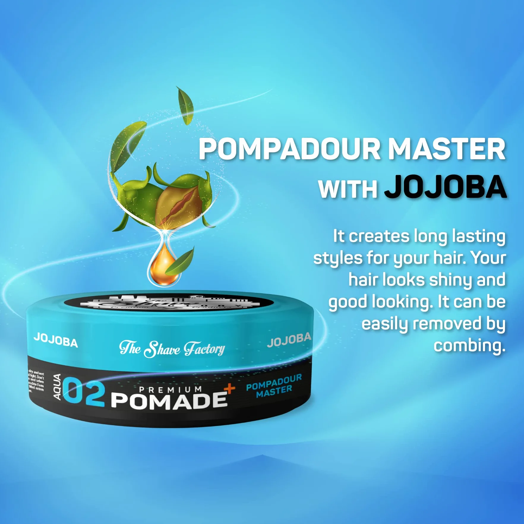 The Shave Factory Pomada Premium 150 ml Pompadour Master Jojoba Extra Hold & Shine