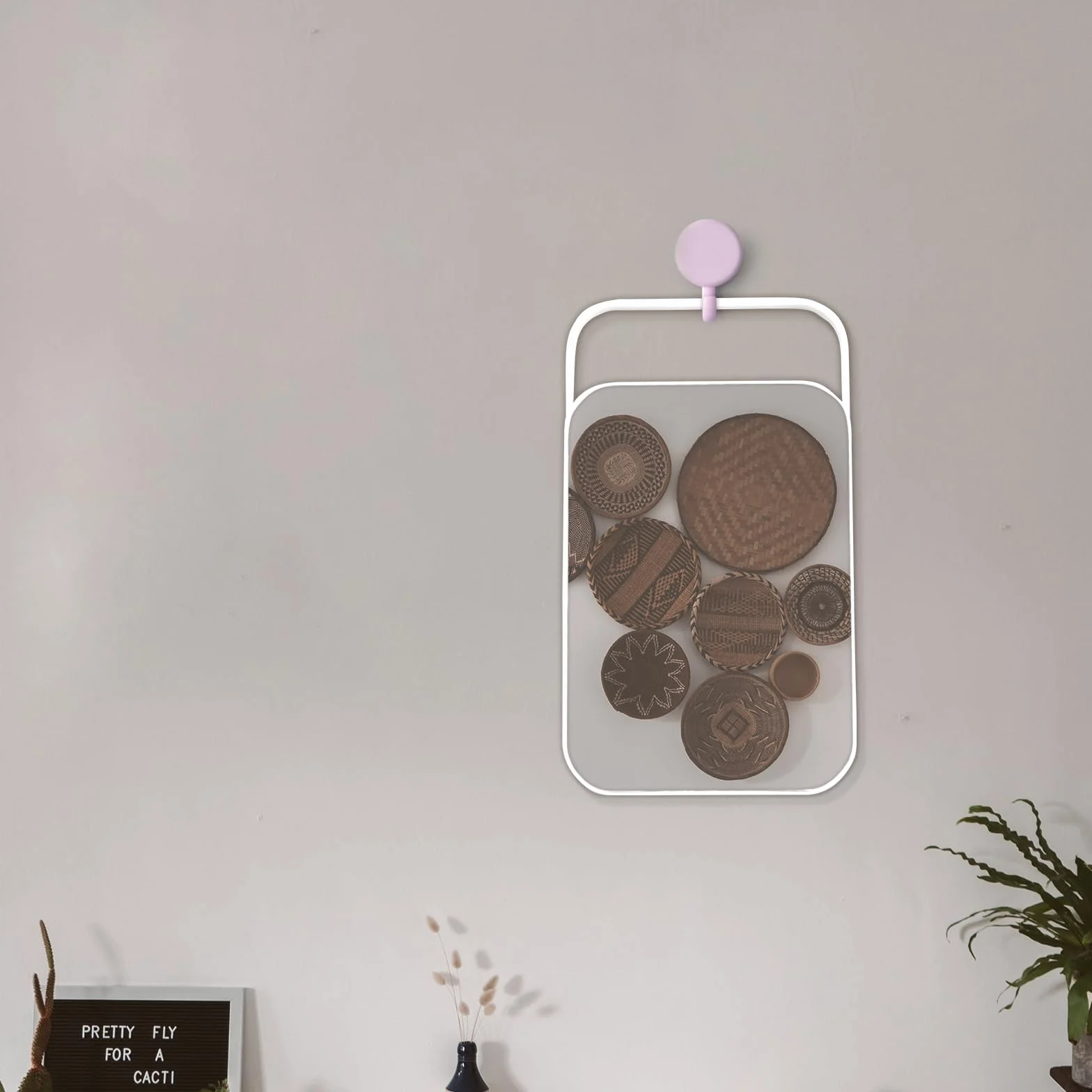 Espejo de maquillaje portátil 8 pulgadas soporte ajustable 180° blanco