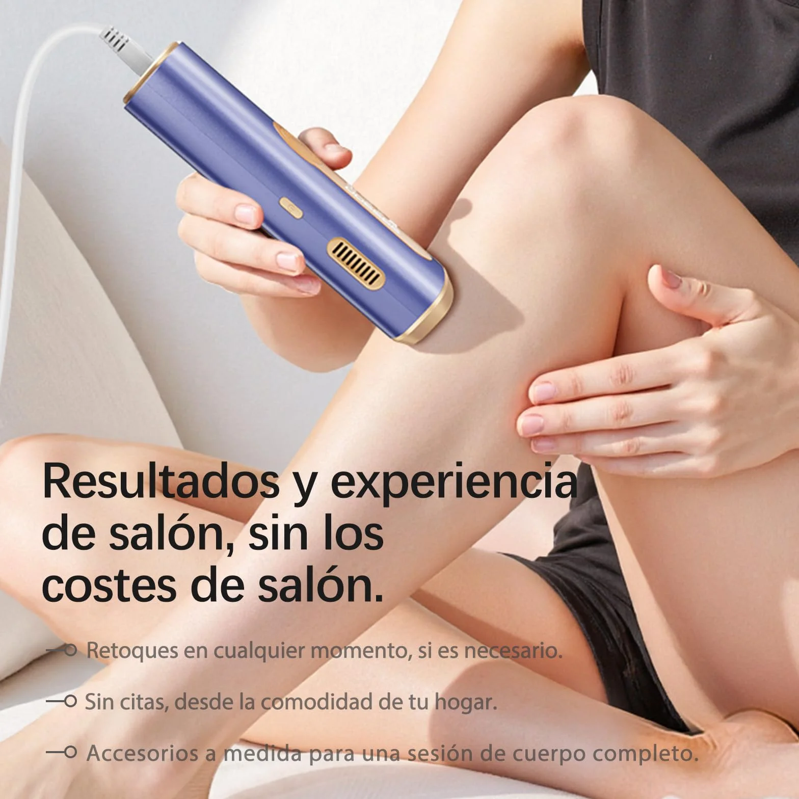 Depiladora Laser IPL Haarlosy con Refrigeración, 3 en 1, 9 Niveles de Energía, 999,900 Flashes
