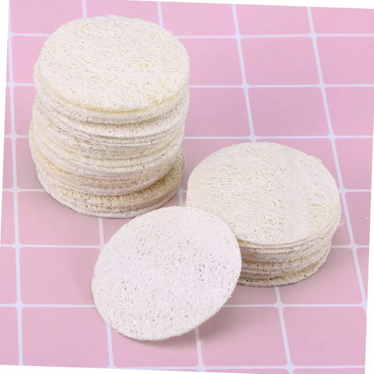 Beavorty 500piezas Almohadillas De Loofah Reutilizables Para Desmaquillado y Cuidado Facial De Esponjas Exfoliantes Suaves Para Limpieza De Piel y Maquillaje