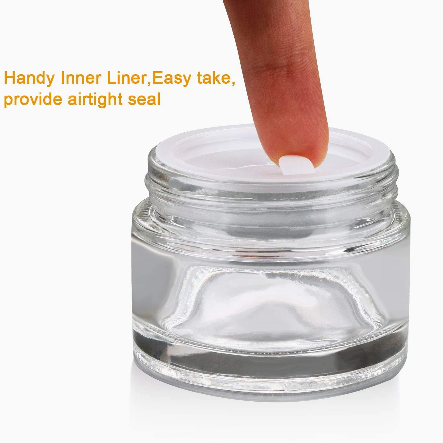 EnchengEncheng Amber-Clear 2 oz y 4 oz tarros cosméticos, 2 oz/transparente/paquete de 30, 2.00[set de ]