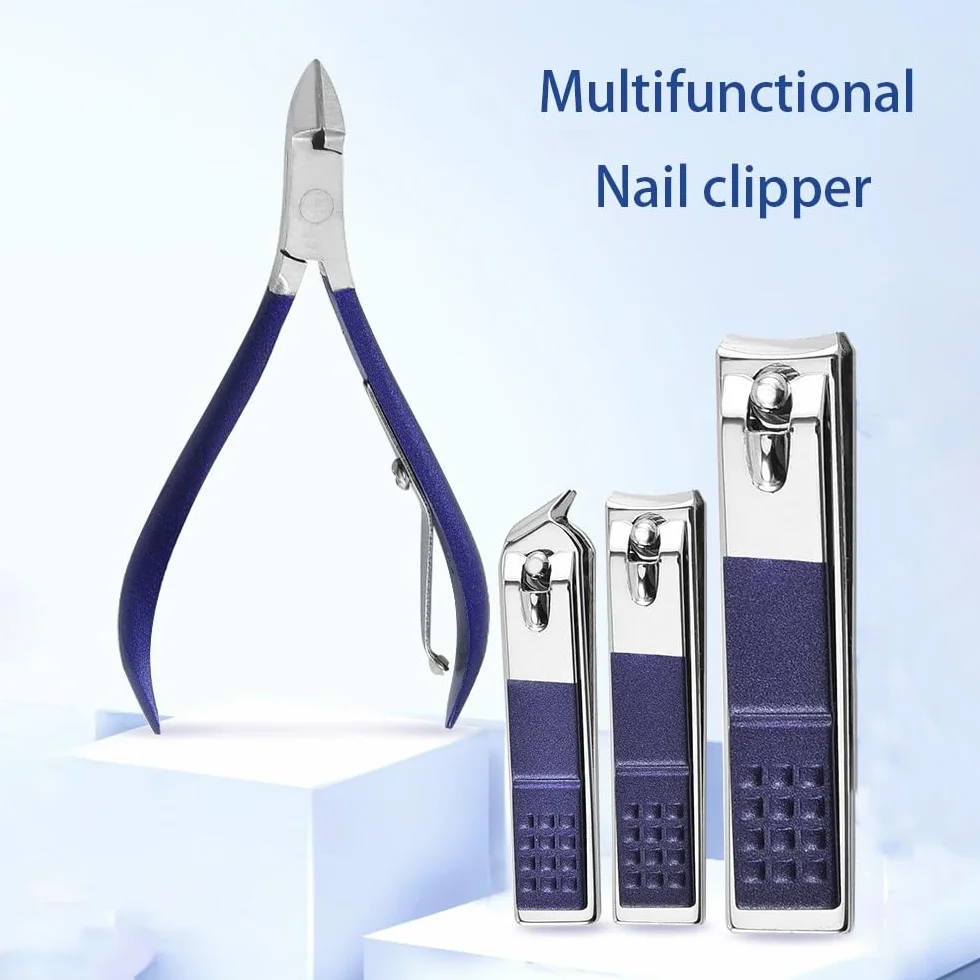 Cortaúñas Azul, Kit de cortaúñas, Juego de Herramientas para uñas, Juego de Tijeras para uñas, Herramientas de Belleza Personalizadas, Juego de manicura, Kit de uñas