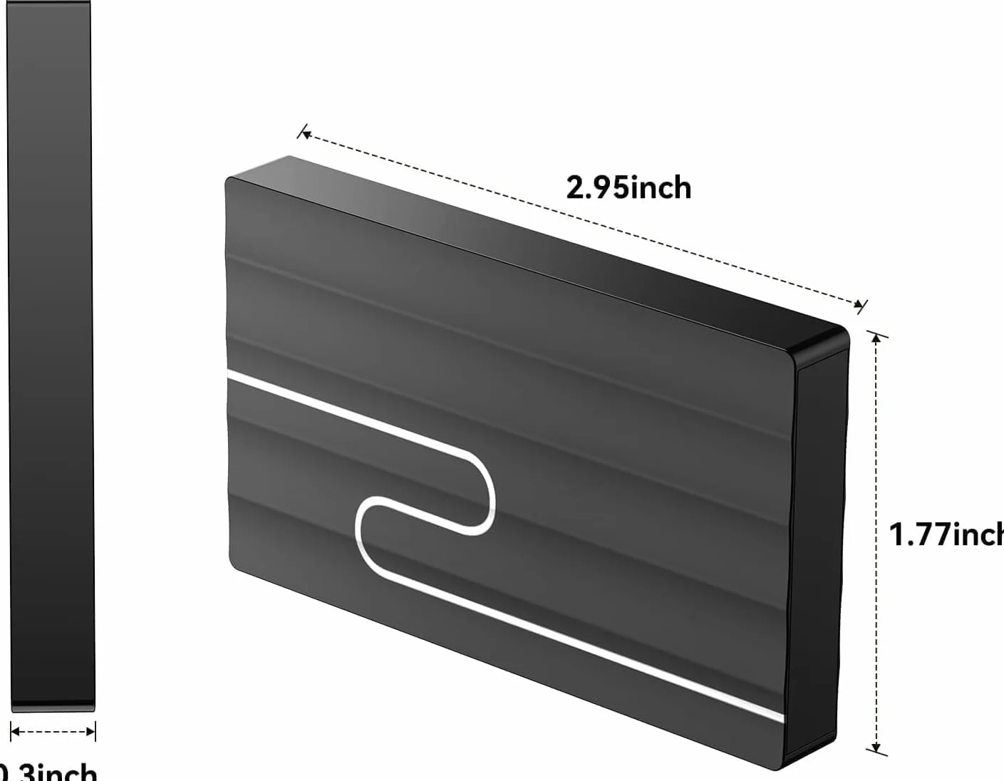 LUDEN'S 2TB Disco Duro Externo Ultra Slim 2.5" Portátil Negro