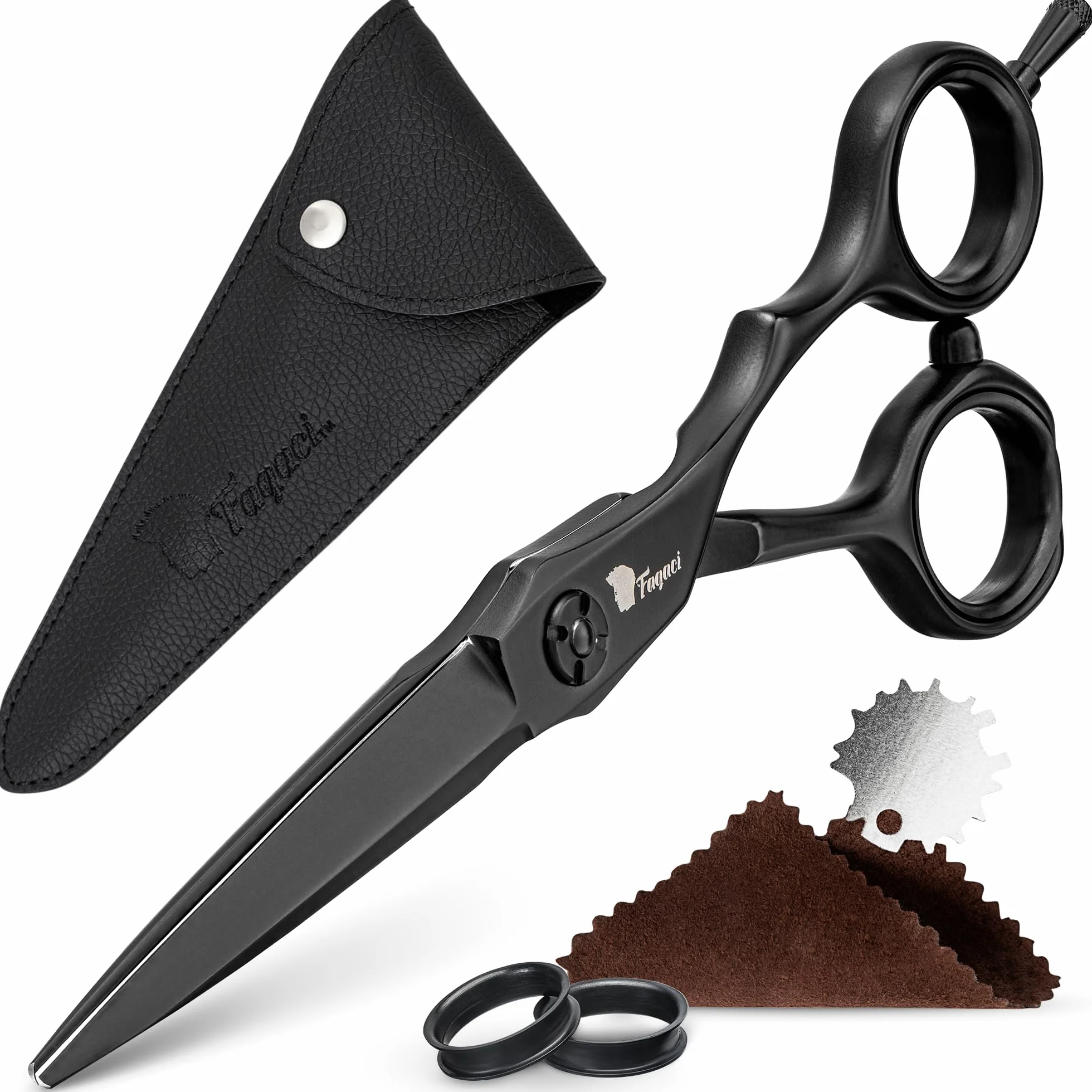 Fagaci Tijeras Peluqueria Profesional 5.5 Pulgadas Acero 440C Para una Precisión Superior, Afilado Duradero Tijeras Cortar Pelo Cuchillas Extremadamente Afiladas