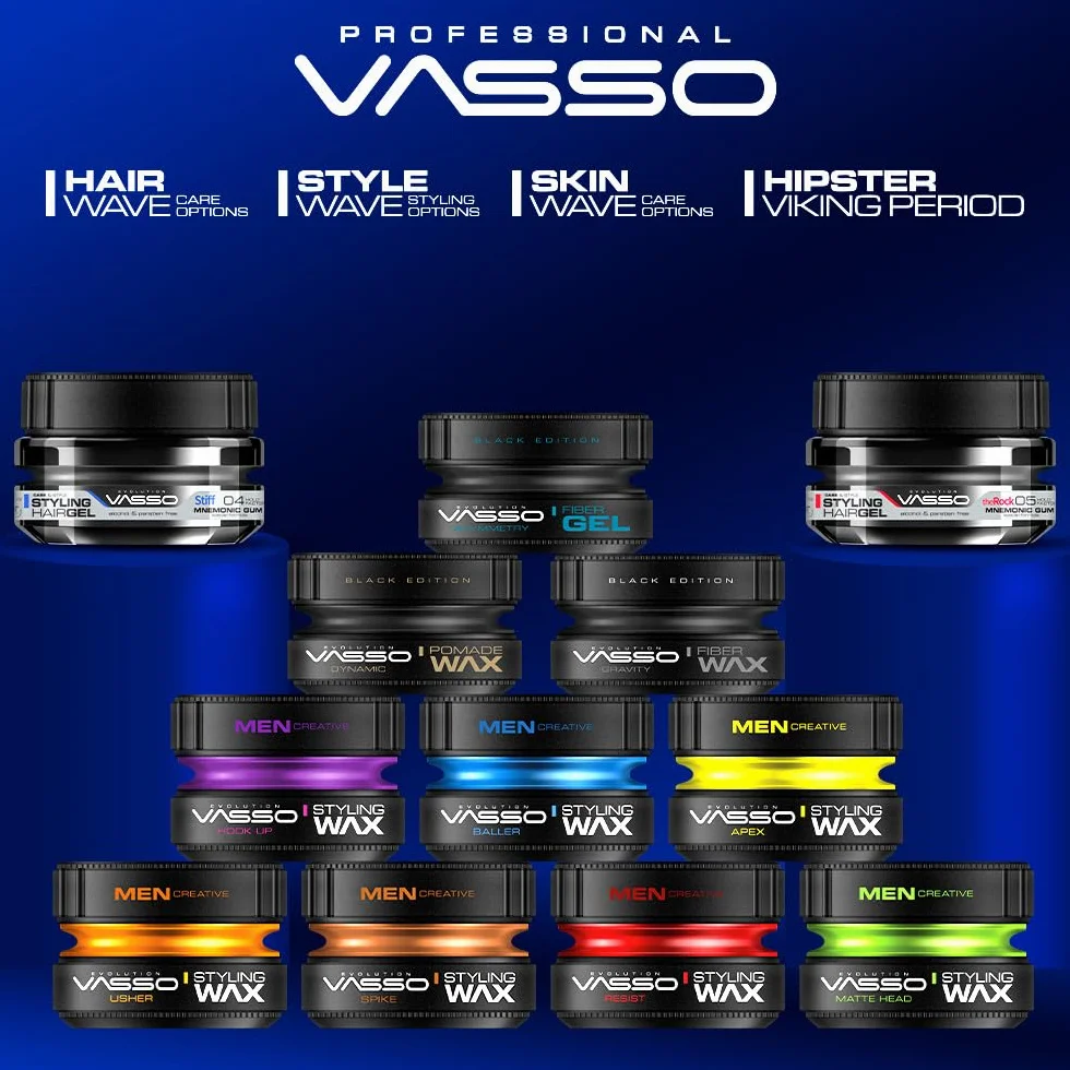 Vasso Spike Pro Clay Hair Dry Surfer Cera de Peinado Aspecto Mate 150 ml Marrón