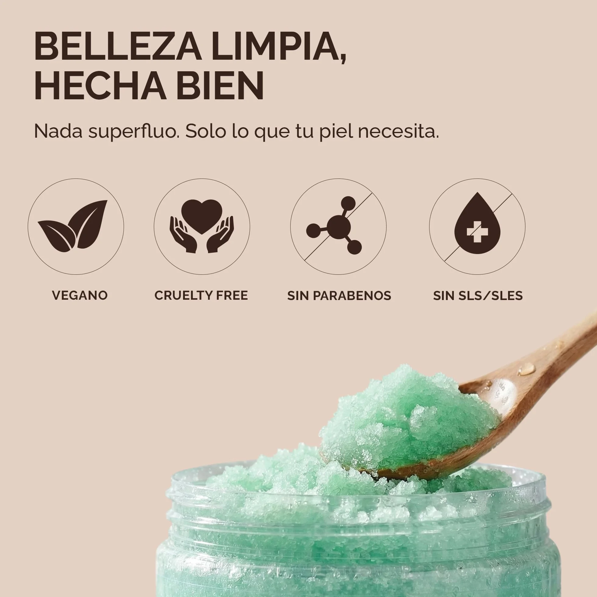 PraNaturals Exfoliante Corporal de Sal del Mar Muerto 500g Body Scrub para Nutrir la Piel, Rico en Minerales Naturales