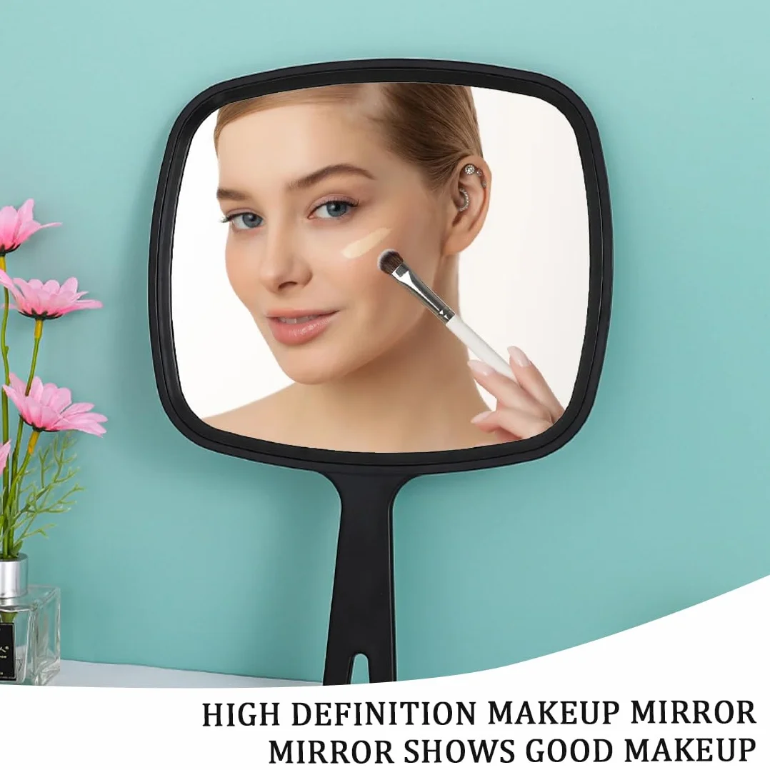 Espejo de Mano Grande con Mango Cómodo para Peluquería y Maquillaje