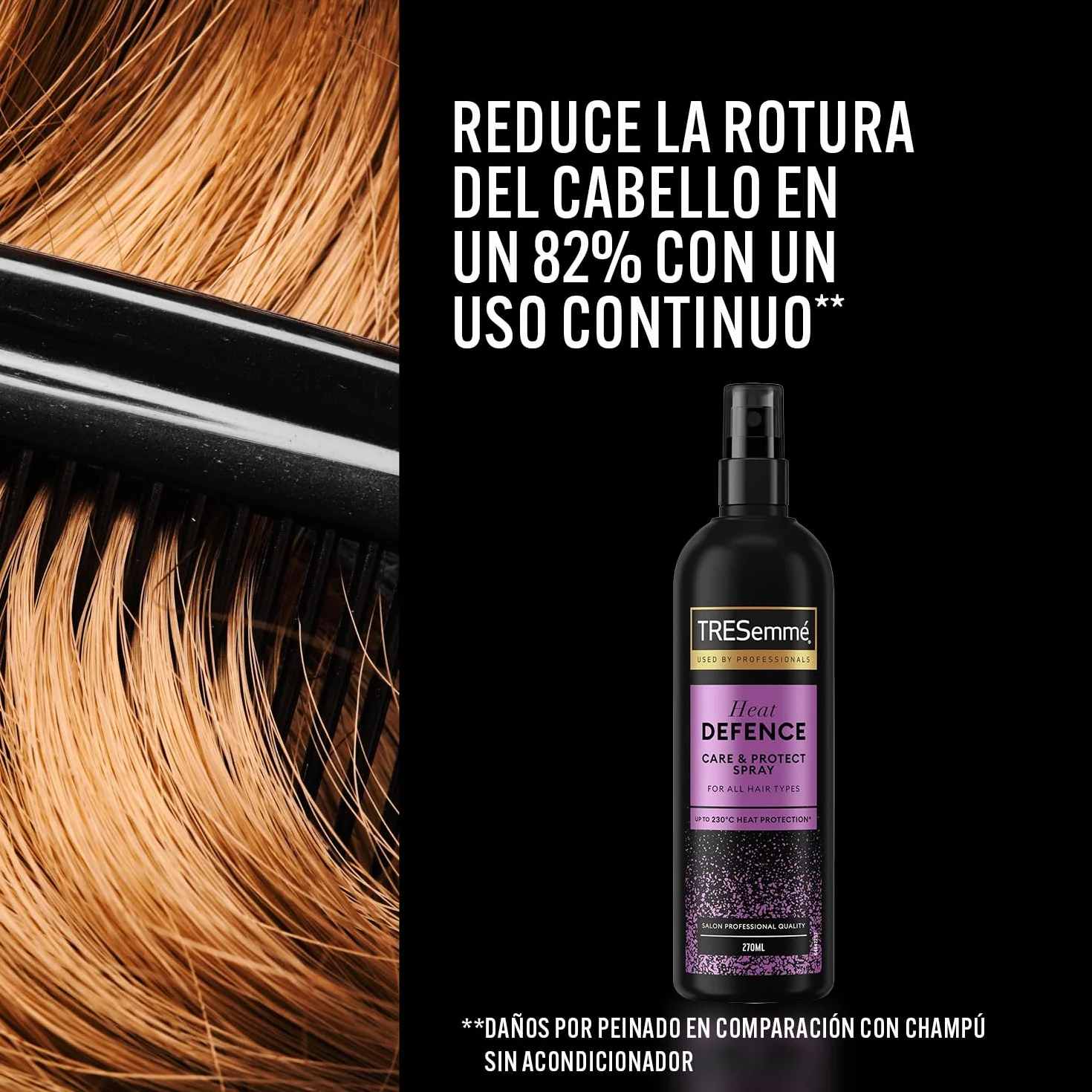 TRESemmé Care & Protect Spray Termoprotector 230°C Anti Frizz Anti Rotura 2x 270 ml