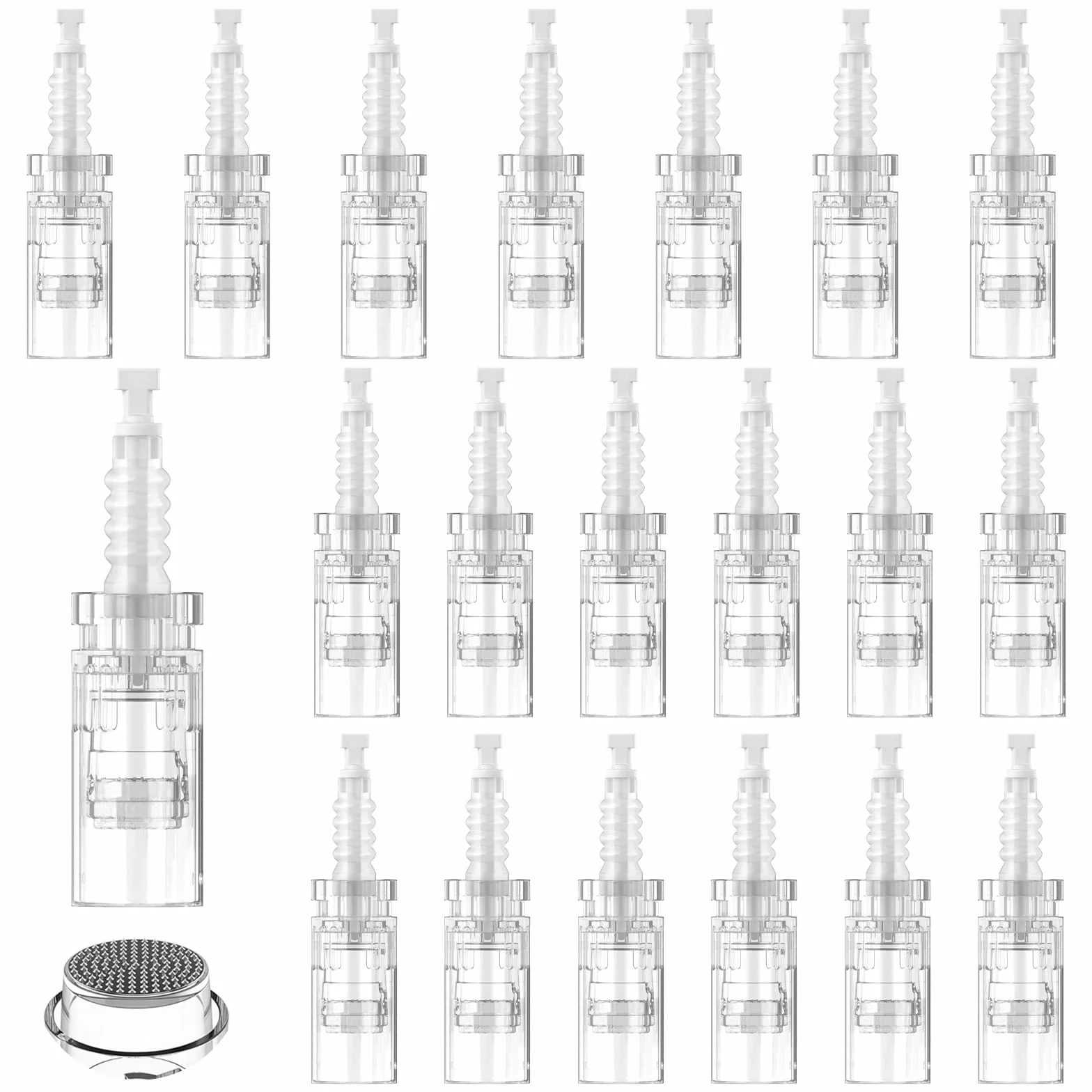 Agujas Dermapen Microneedling Nanoagujas Redondos 20 Pcs Cartucho de Substituição Baioneta