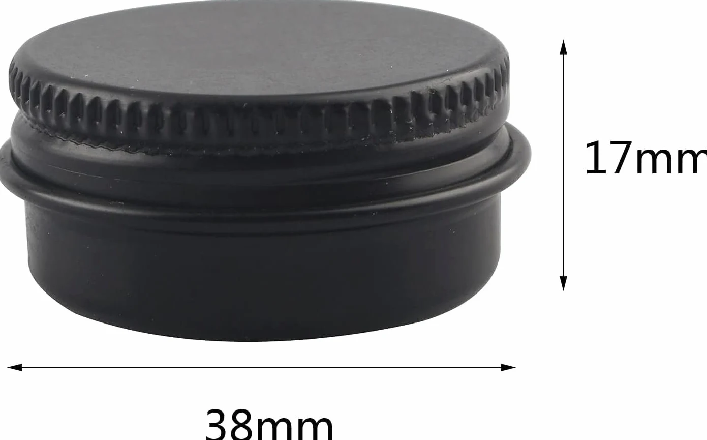 48 latas de aluminio con tapas rosca, tarros almacenamiento(Silver,10ml)
