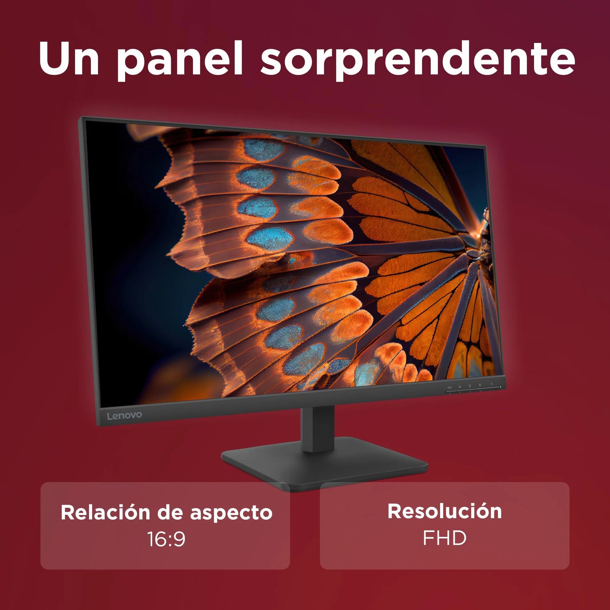 Lenovo L27-4e Monitor FHD 27" IPS HDMI VGA 100Hz 4ms 99% sRGB VESA 100mm Negro