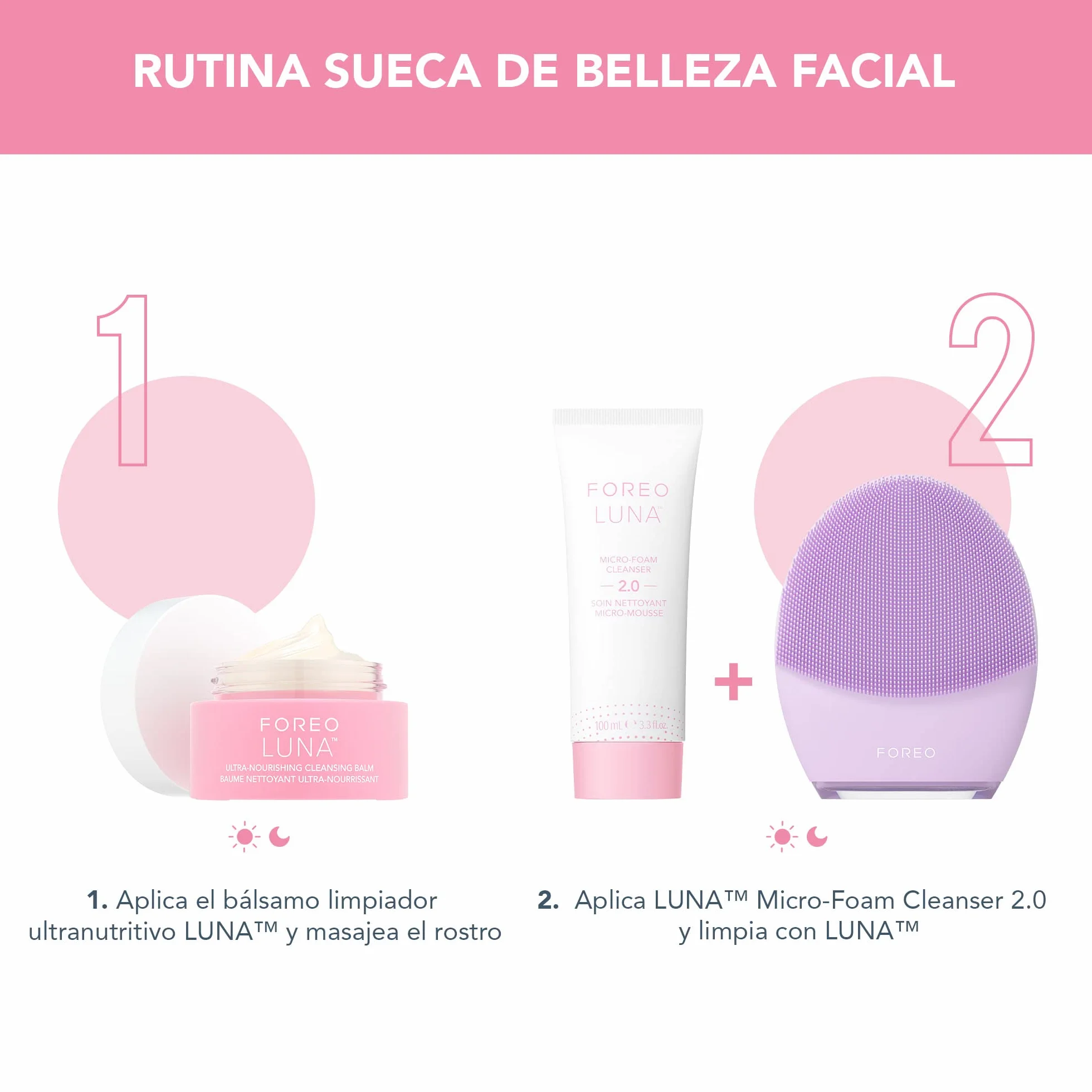 FOREO LUNA Bálsamo desmaquillante ultranutritivo - Desmaquillante facial suave - Gel limpiador facial - Desmaquillante ojos - Vegano y cruelty-free - Sin fragancia y eco - 75 ml