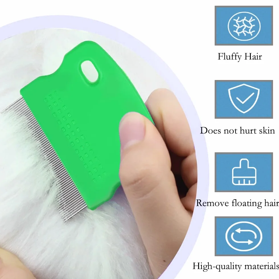 Peine para Piojos de Dientes Finos Doble Cara, 4 Piezas, Eliminar Caspa y Liendres