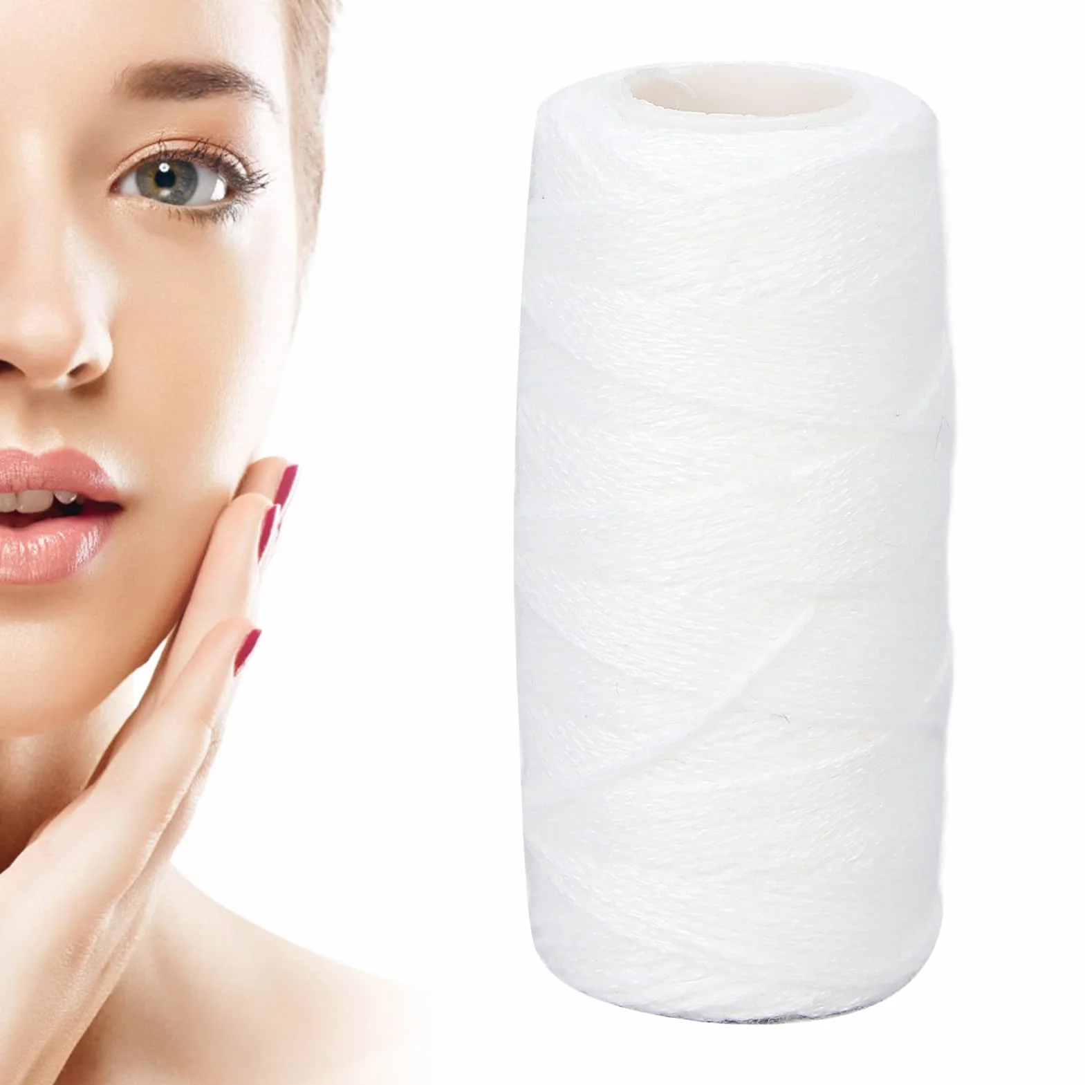 Alambre Eléctrico para Depilación Facial, Hilo de Algodón de Repuesto para Depiladora, dispositivo de depilación facial, eliminador de vello facial para uso eléctrico para mujeres