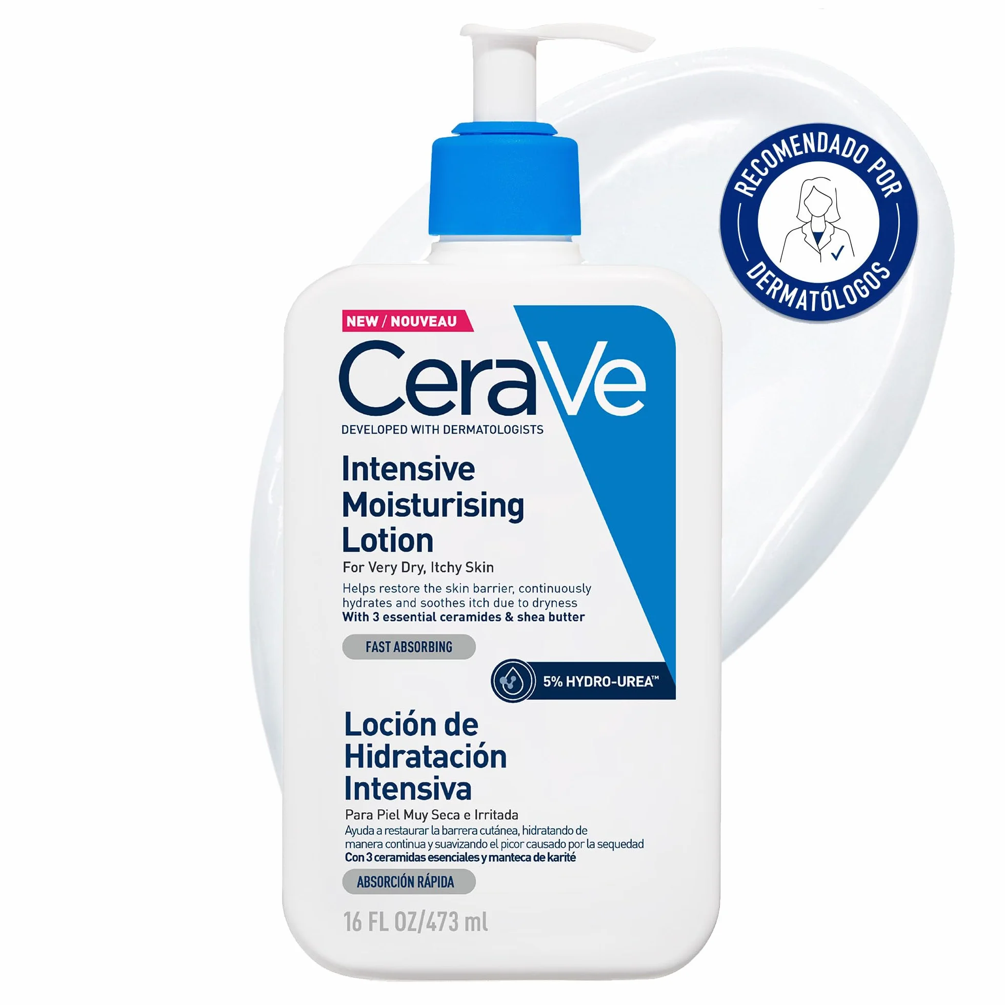 CeraVe Loción Hidratante Intensiva para Pieles Muy Secas con Ceramidas y Manteca de Karité