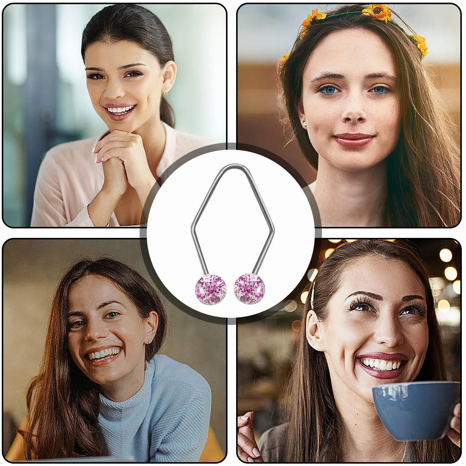 Máquina para hacer hoyuelos para mejillas, herramienta para hacer hoyuelos faciales, herramientas para el cuidado de la piel, herramientas de acero inoxidable, herramientas para el cuidado de la piel