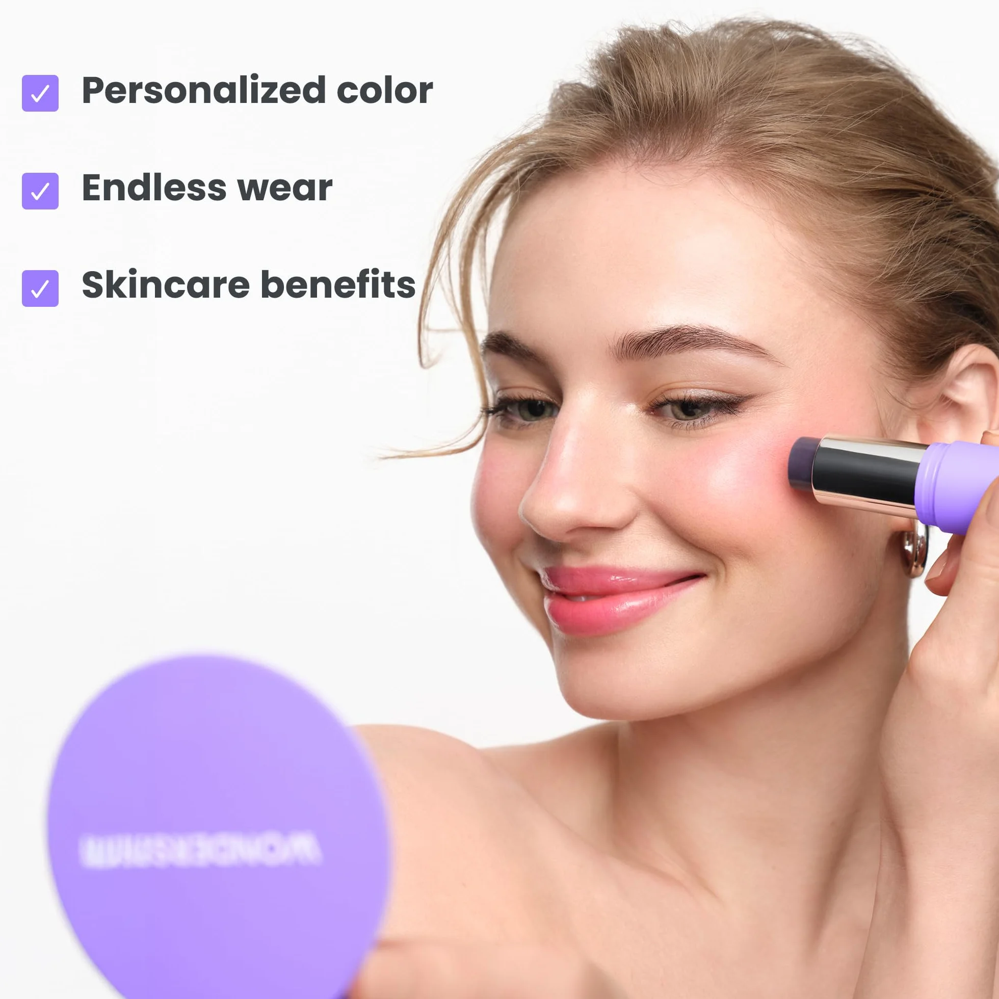 Wonderskin Cream Blush Stick pH-Activado Multiuso Tinte en Crema Mejillas Labios Maquillaje Color Adaptable