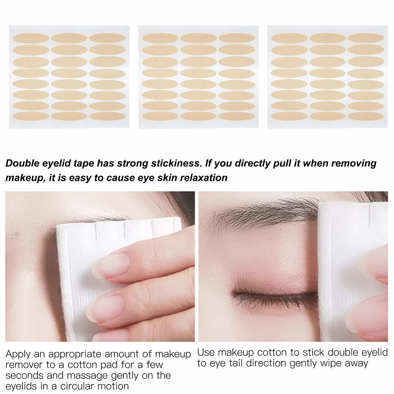 Cinta de Párpados Invisible Natural 240 Pares Transpirable Autoadhesivo Decoración Ojos Grandes
