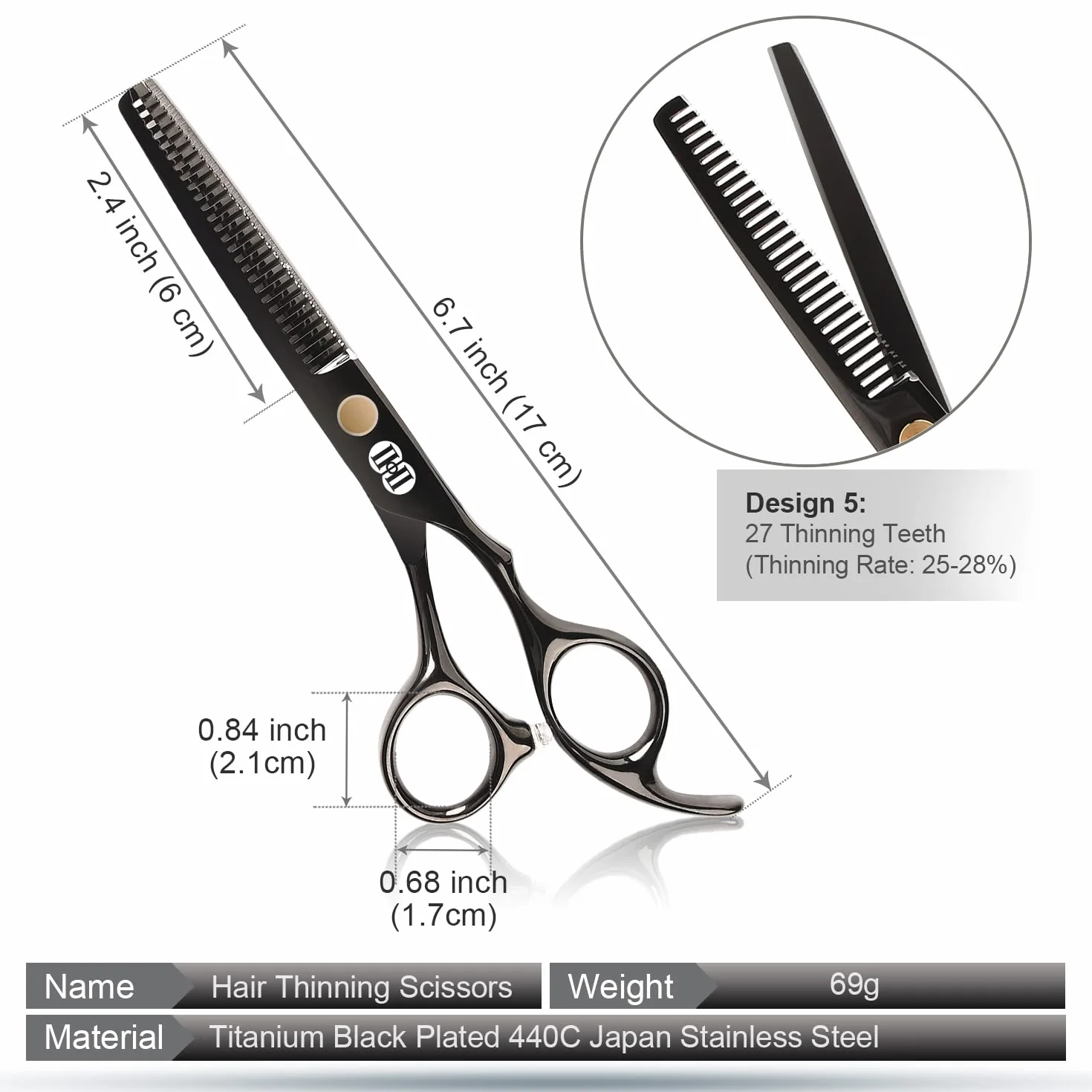 CIICII Tijeras Peluqueria Profesional 8 Piezas para Corte de Pelo