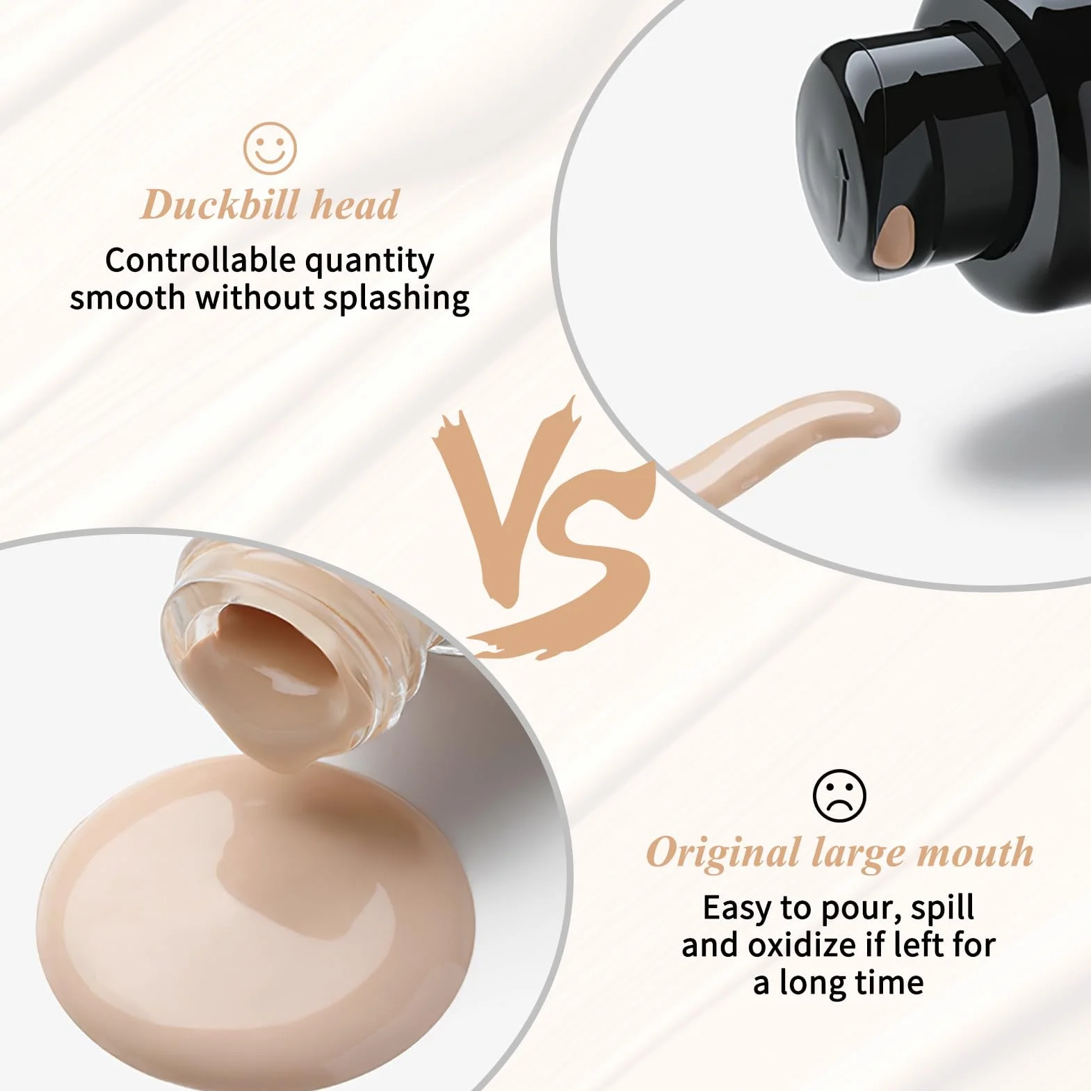 2 PCS Bombas de Base de Repuesto para MAC y Estee Lauder Double Wear Foundation, Cabezal de Bomba de Loción de Plástico, Bomba de la Fundación para Loción, Botellas, Muestras de Maquillaje