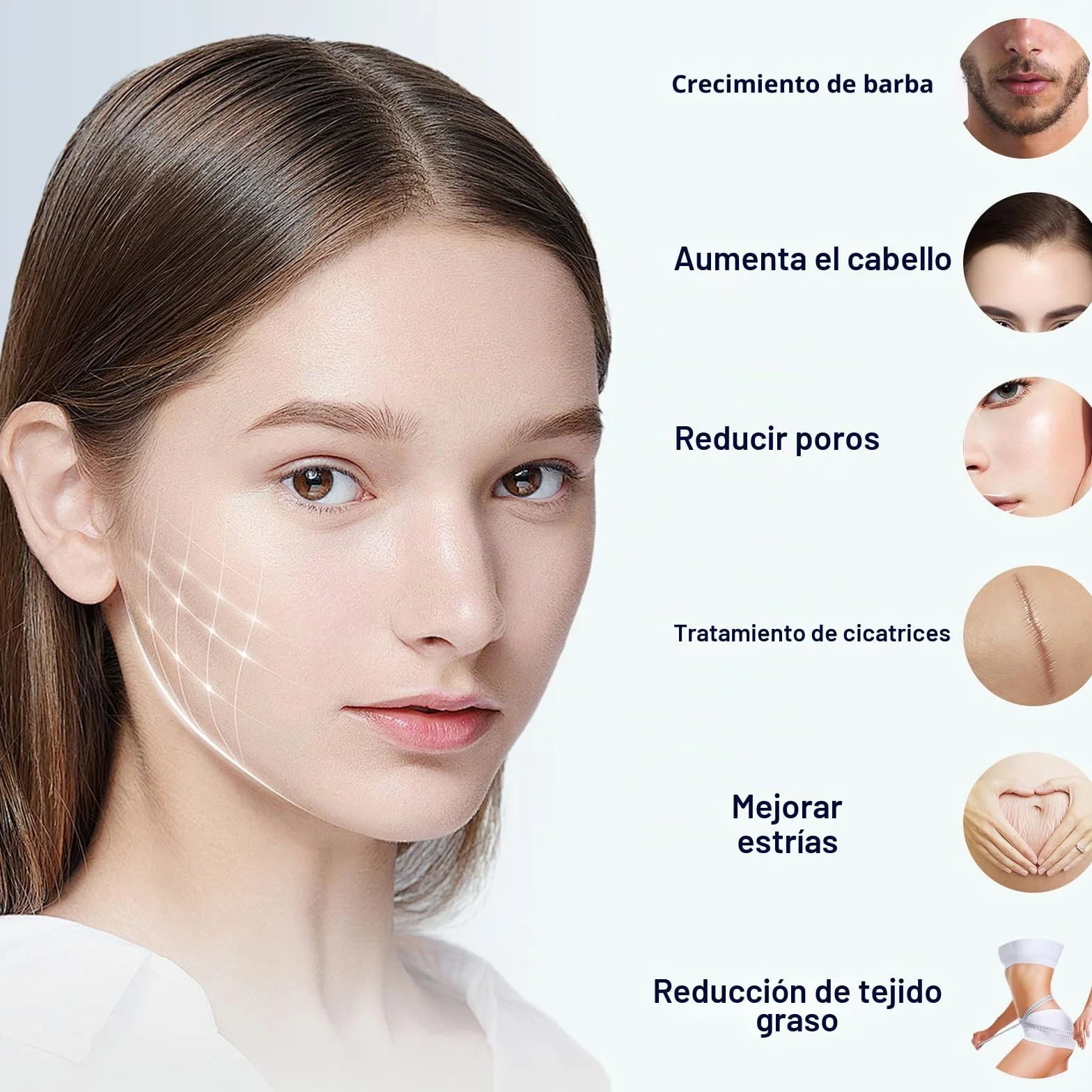 SWORCHI Derma Stamp Dermaroller Profesional Microneedling 140 Agujas Titanio Ajustable 0-3.0mm