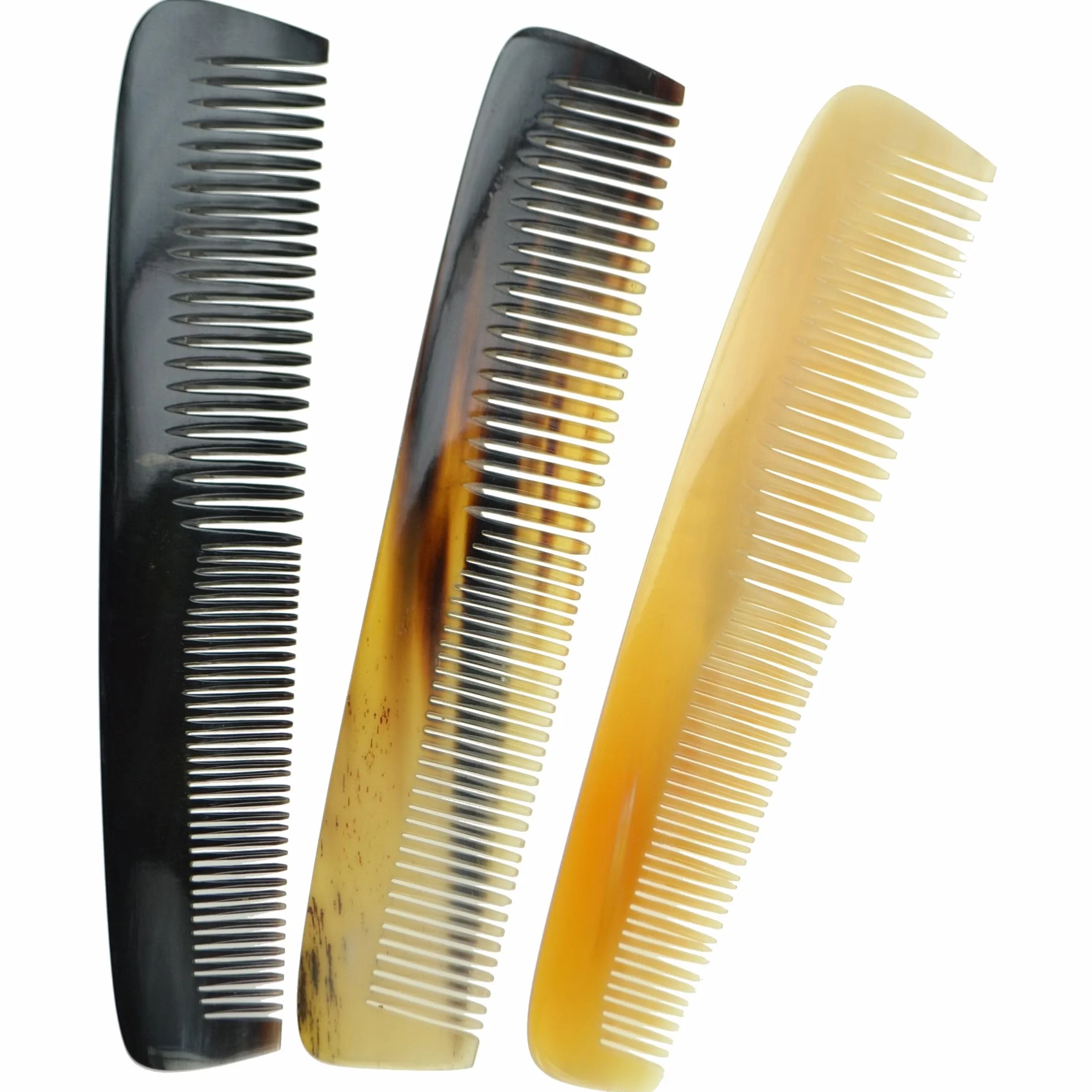 Peine de cuerno real 16,5 cm claro