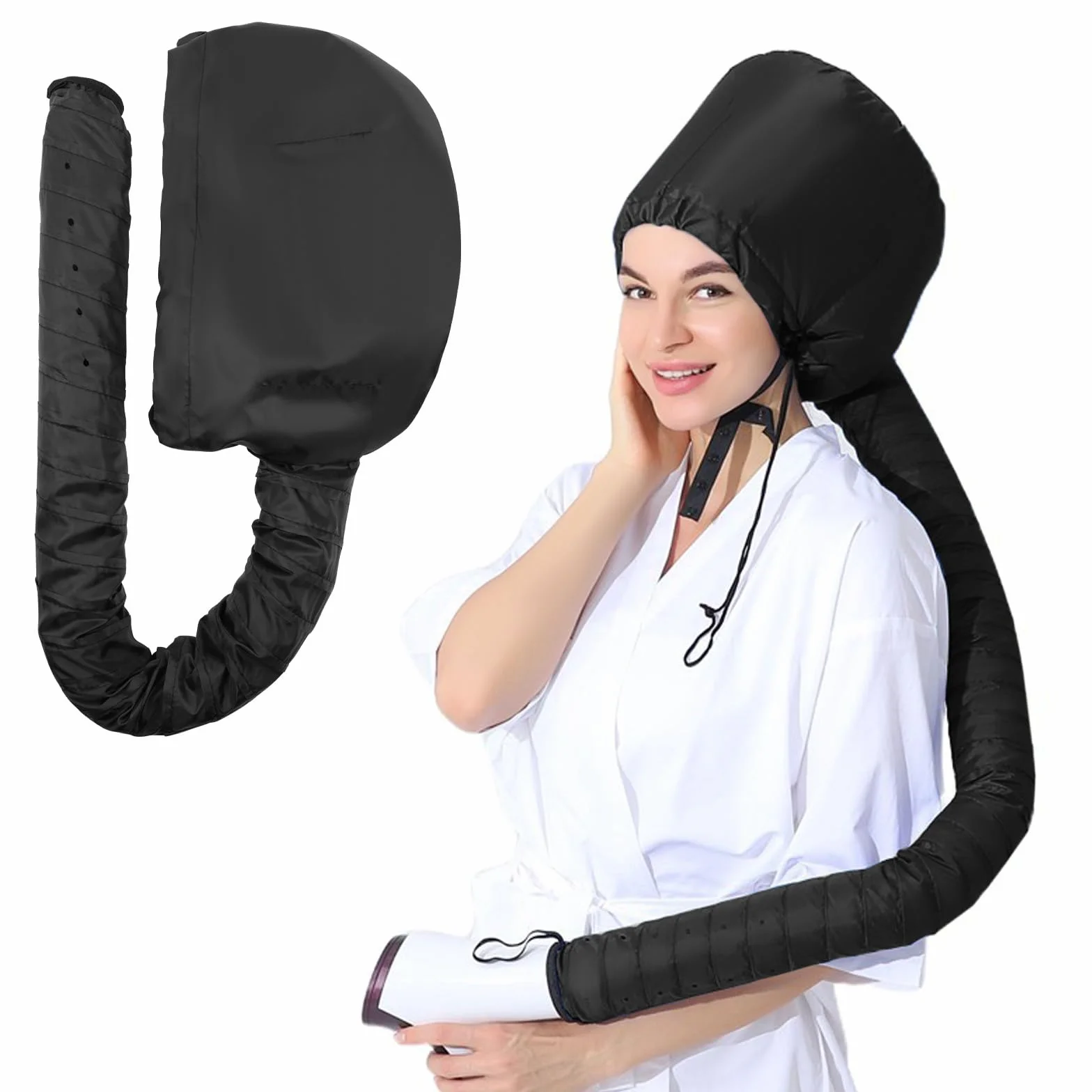 LOPHE Gorro Térmico para Cabello, Gorro Secador de Pelo con Cordón, Portátil para Secar