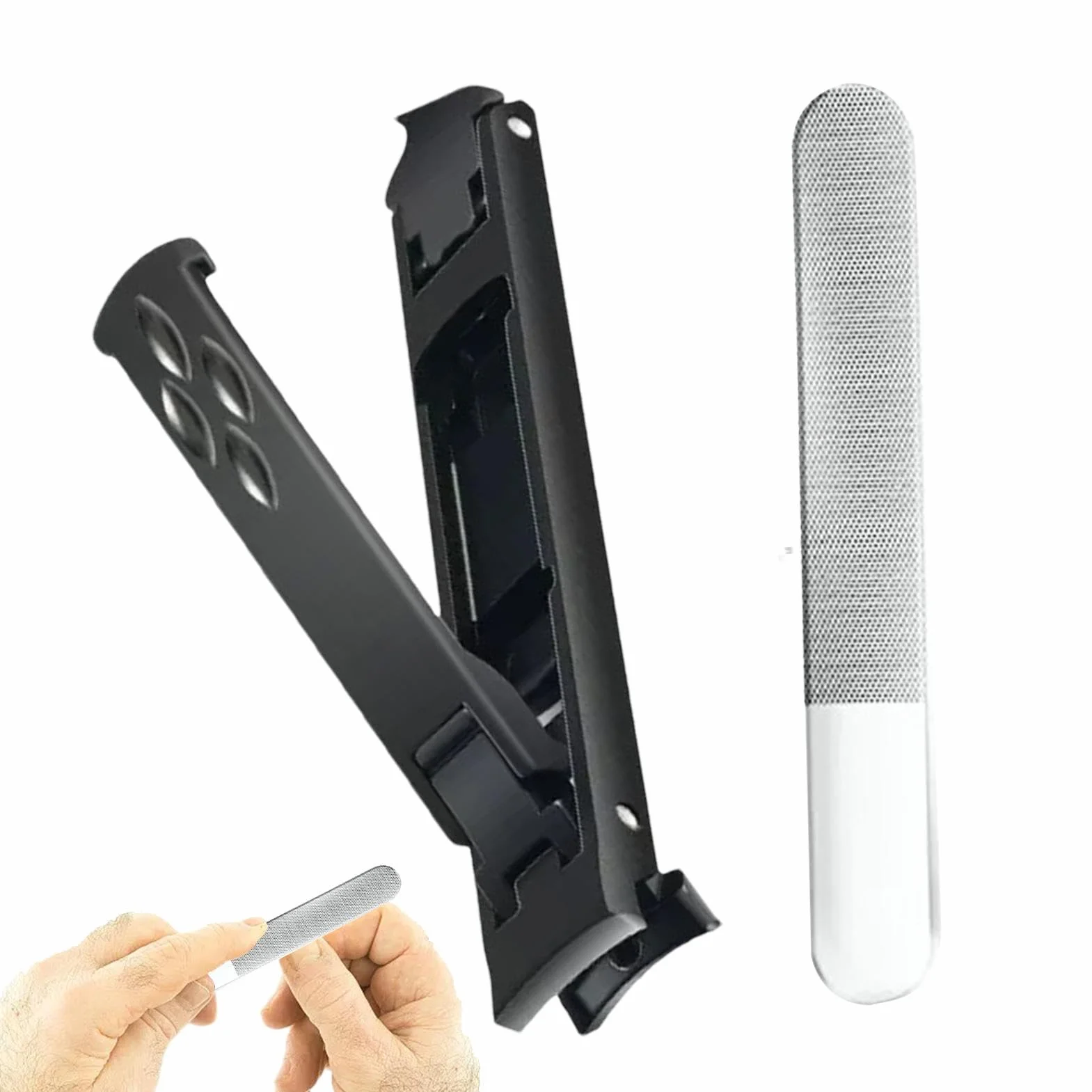 Cortaúñas de acero inoxidable plegables para uñas gruesas