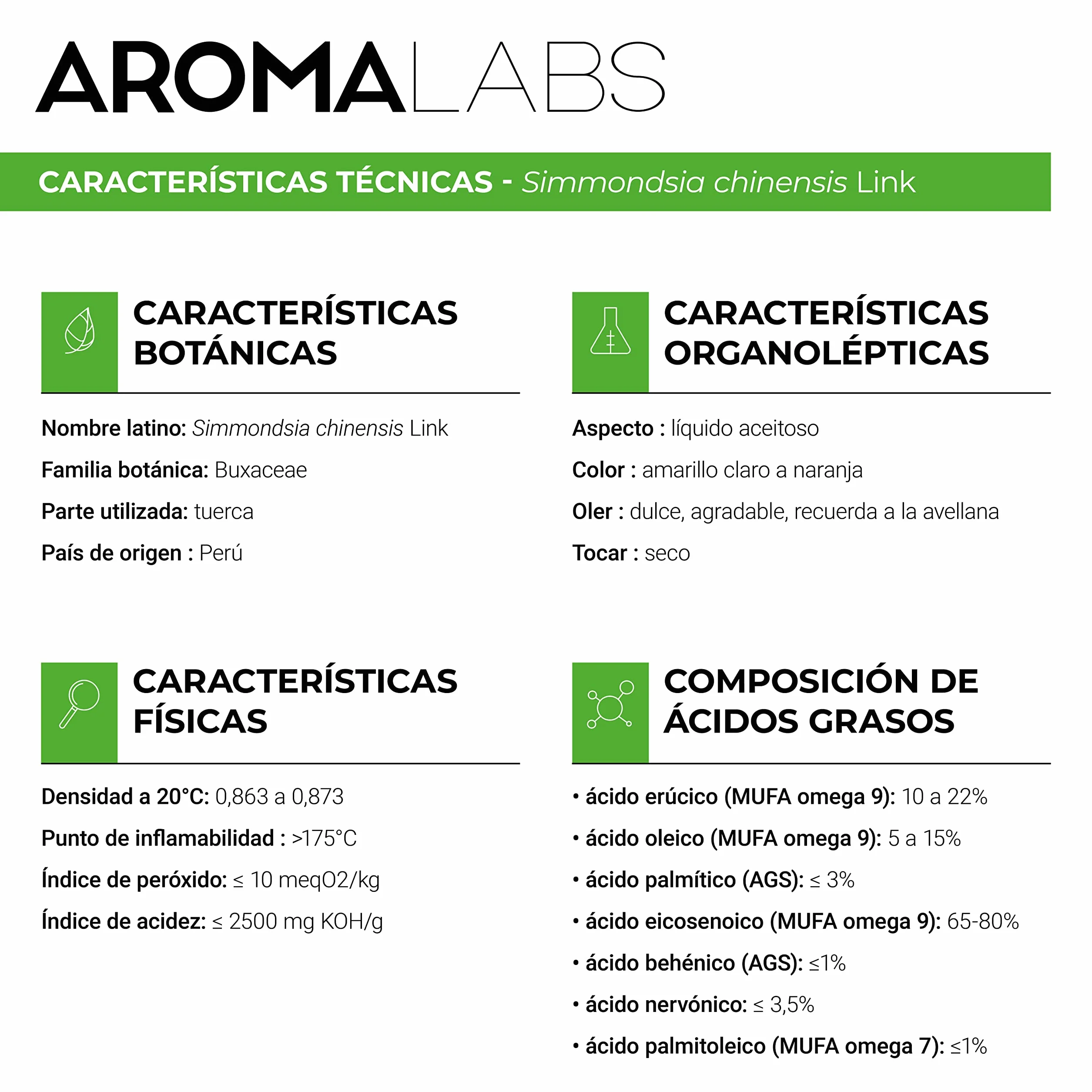 Aceite de Jojoba BIO 100 mL Aceite Vegetal Virgen Cosmos Aroma Labs