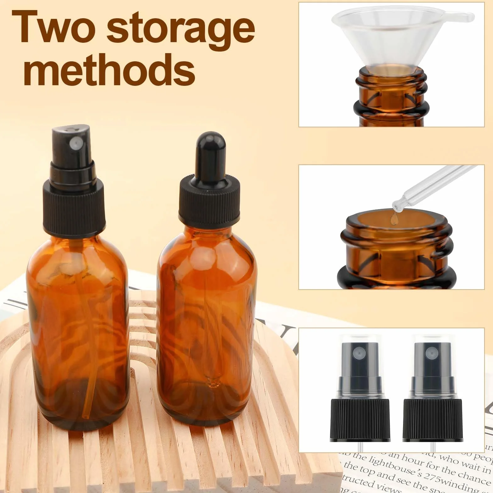 Pavlleen 3 Piezas Pulverizador Cristal Botella Atomizador Reutilizable Vacías Spray Bottle