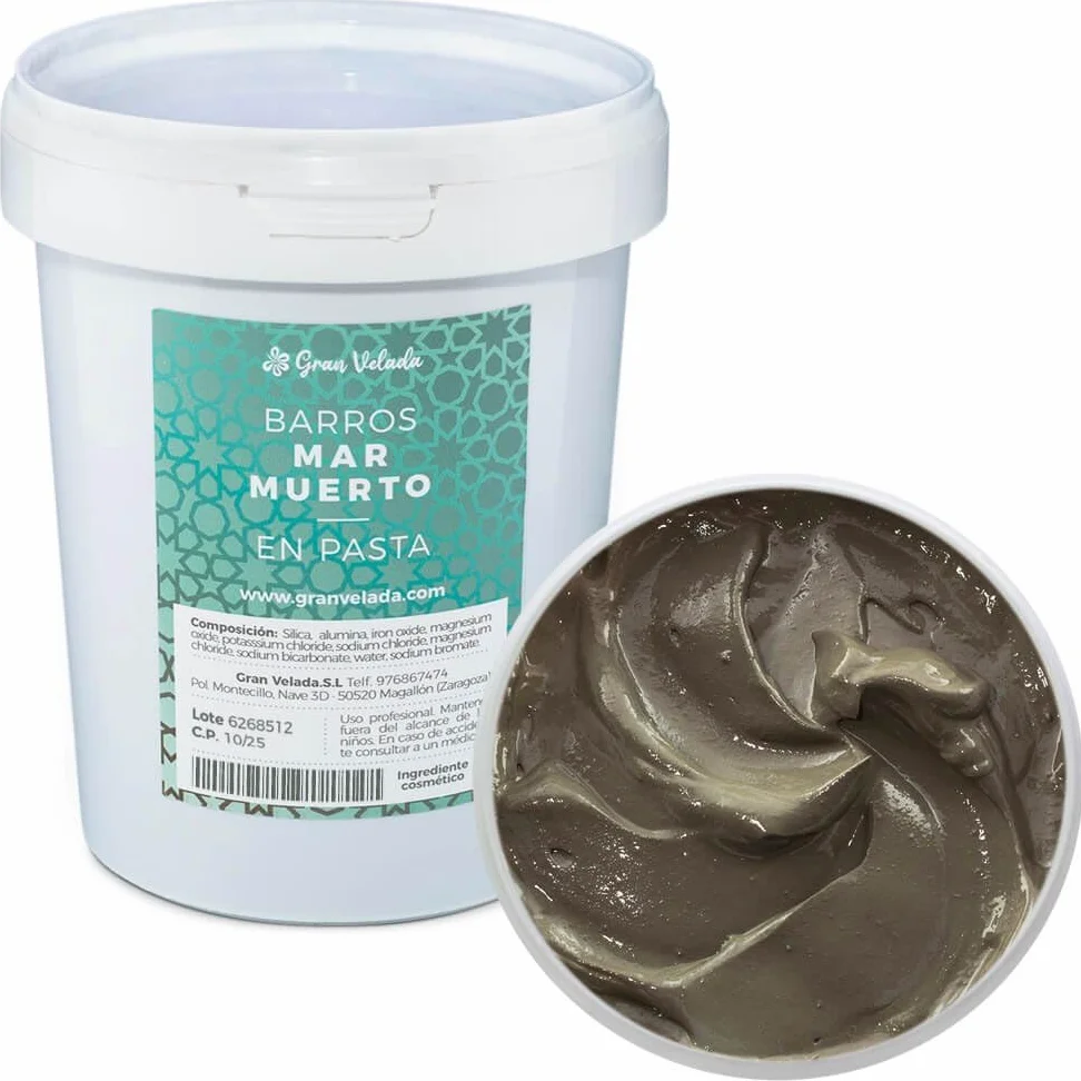 Barro del Mar Muerto en Pasta | Gran Velada, Hecho en España | Revitaliza, Nutre y Embellece Tu Piel con Minerales Esenciales y Formulación Orgánica | 8000 GR