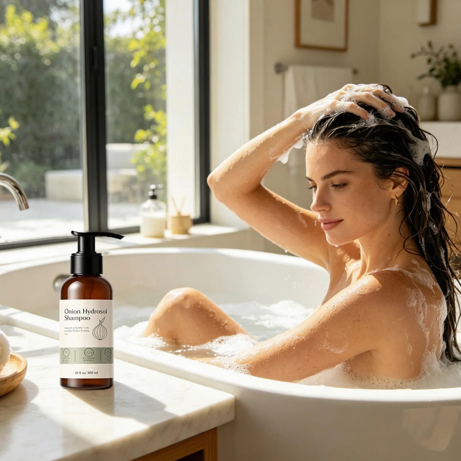 Champú Natural 300ml Control De Grasa Capilar Y Limpieza | Champú Hidratante Para Cabello , Brillante, Apto Para Diario Y De Viaje, Con Propiedades Purificantes E Hidratantes, Unisex