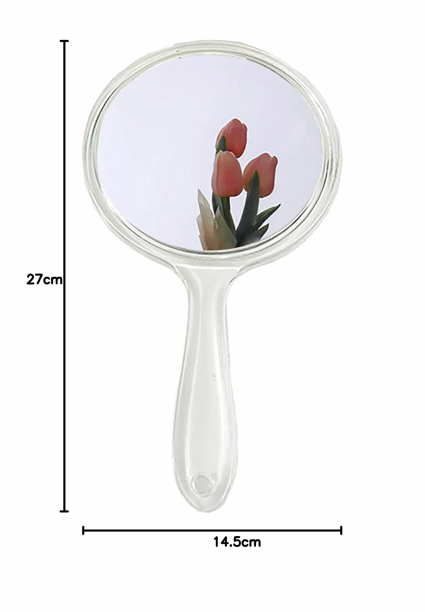 Espejo de Mano de Maquillaje Stianite, Doble Cara 1X/3X Aumento con Asa, 5.7" x 10.6"