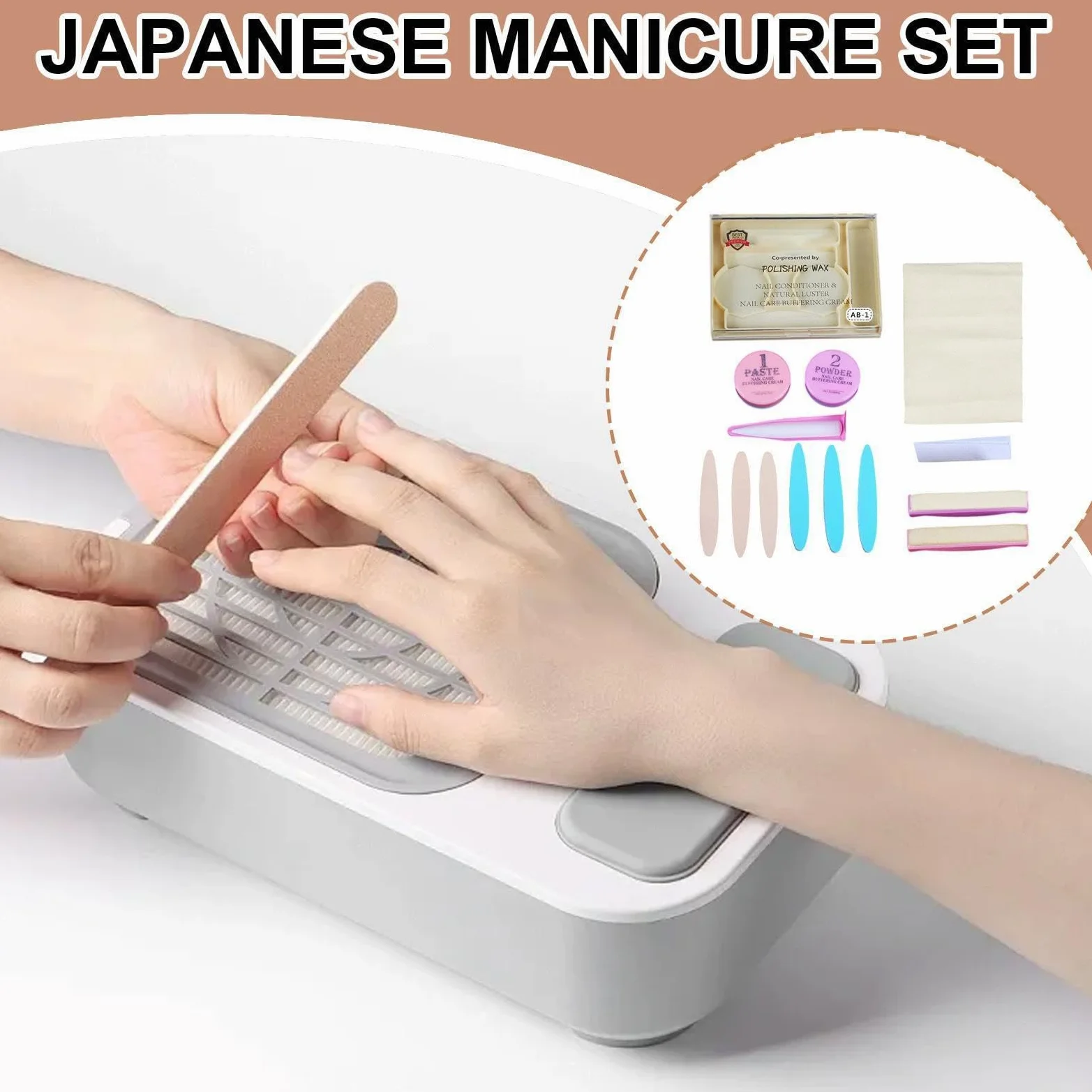 Kit de Cuidado de Uñas Con Pulidora De Y Utensilios De Belleza | Juego De Herramientas Para Cuidado Nutritivo De Uñas Para Mujeres Niñas Principiantes Salón en Casa Citas Boda Diario Fotos