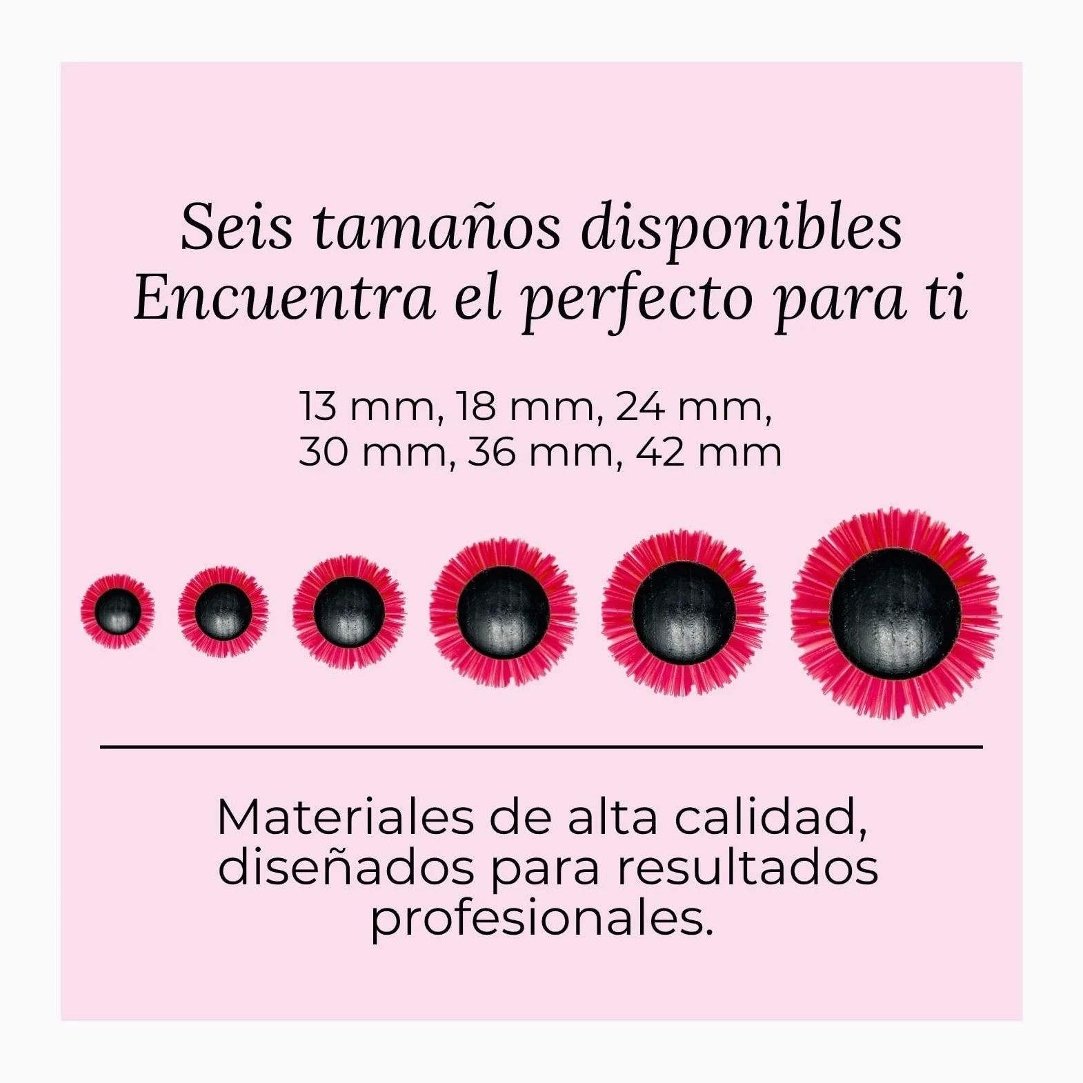 TEK Ceramik Oxy – Juego de 6 cepillos redondos (13/18/24/30/36/42 mm) – Barril de cerámica – Para todo tipo de cabello – Fabricado en Italia
