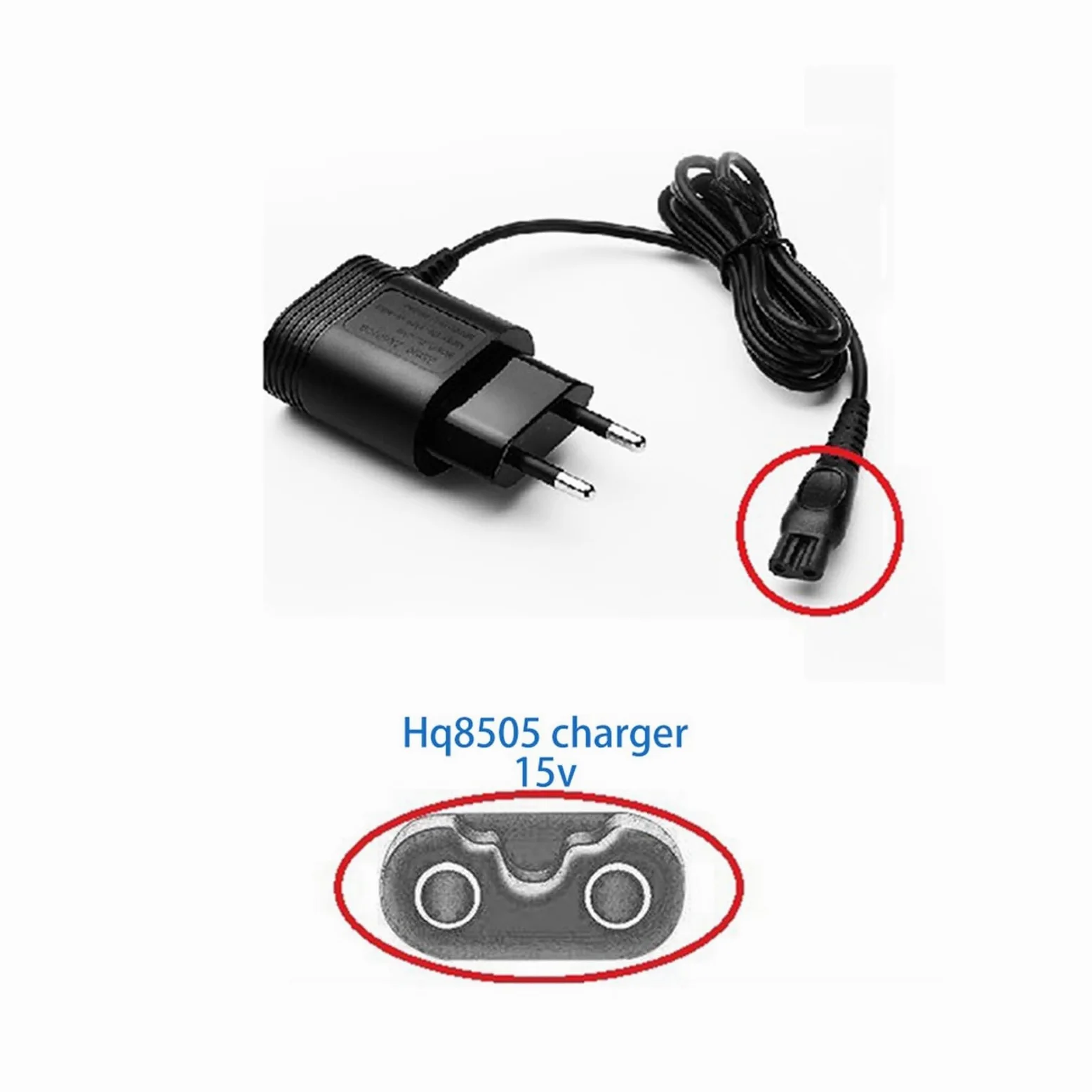Adaptador De Maquinilla De Afeitar Con Enchufe Europeo De 15V, Utensilio Doméstico, Compatible Con Philips, HQ8505, HQ6070/6075/6095, Piezas De Adaptador De Afeitadora(10 PCS)