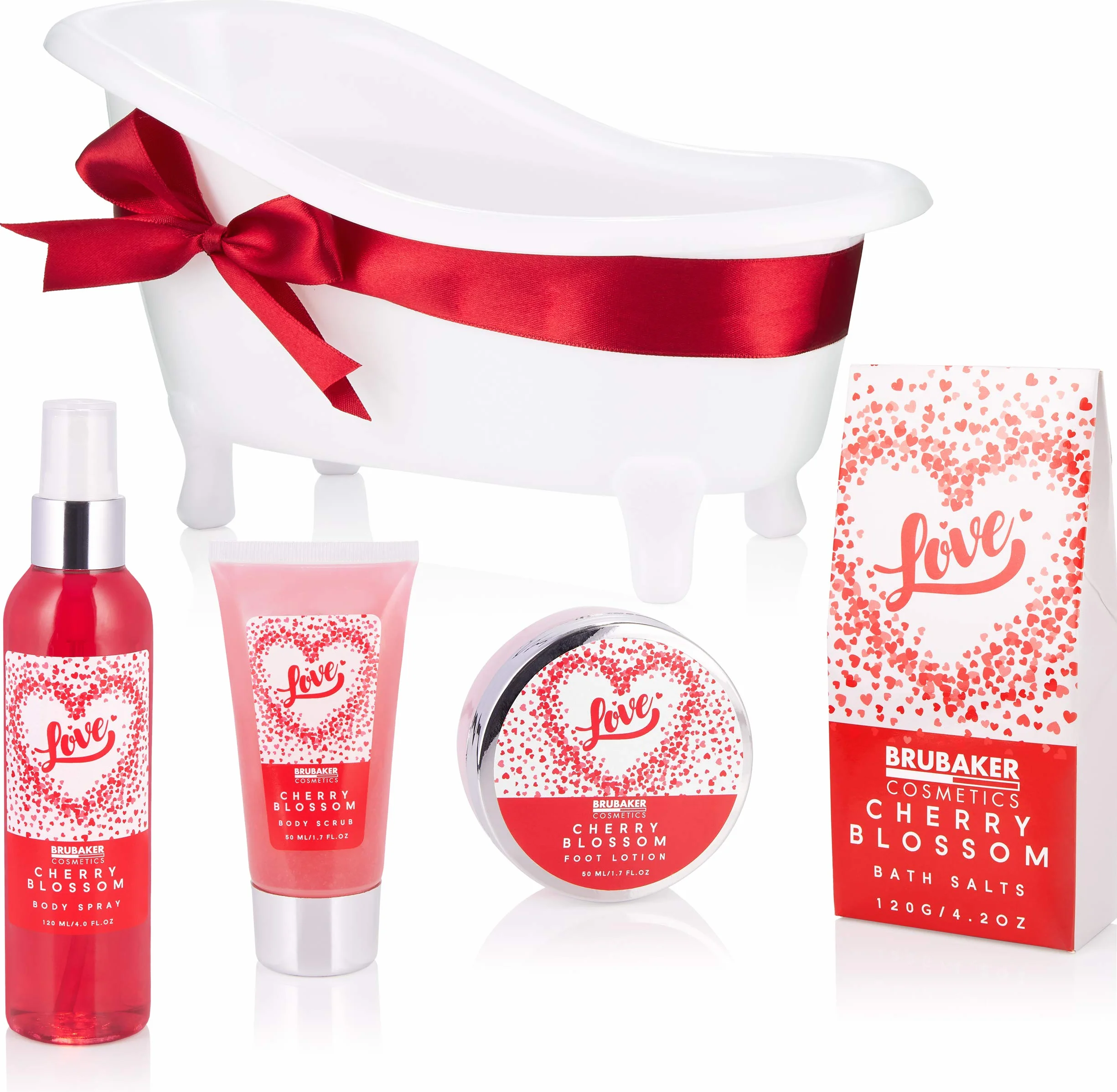 BRUBAKER Cosmetics Set de baño y ducha Love Flor de cerezo 8 piezas