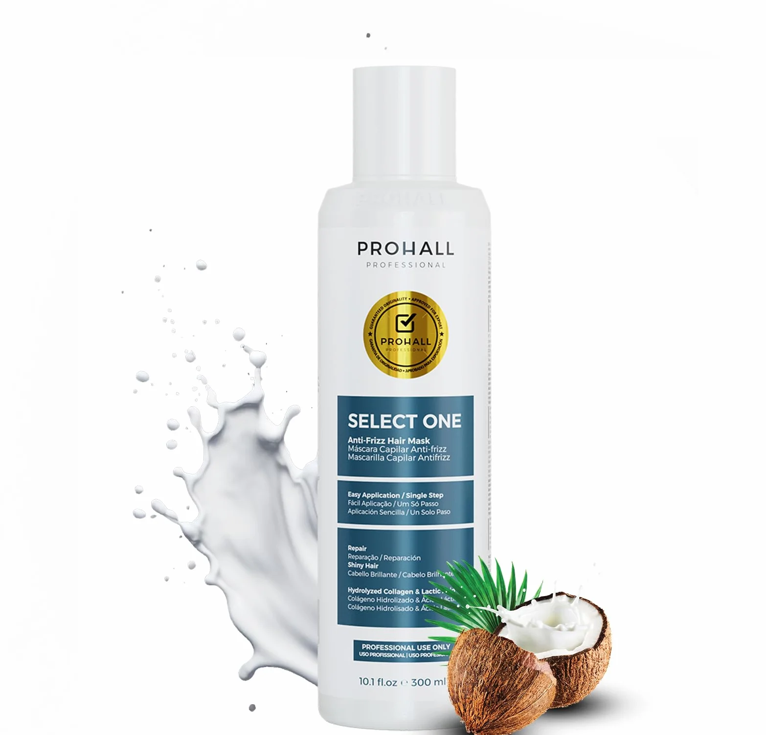 Prohall Professional Keratina Alisar el Cabello Tratamiento Alisado Brasileño Sin Formol 300ML 10.1Oz