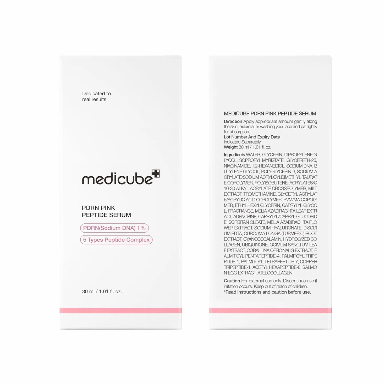 Medicube PDRN Pink Peptide Serum Facial 30 ml con PDRN, Péptidos y Niacinamida