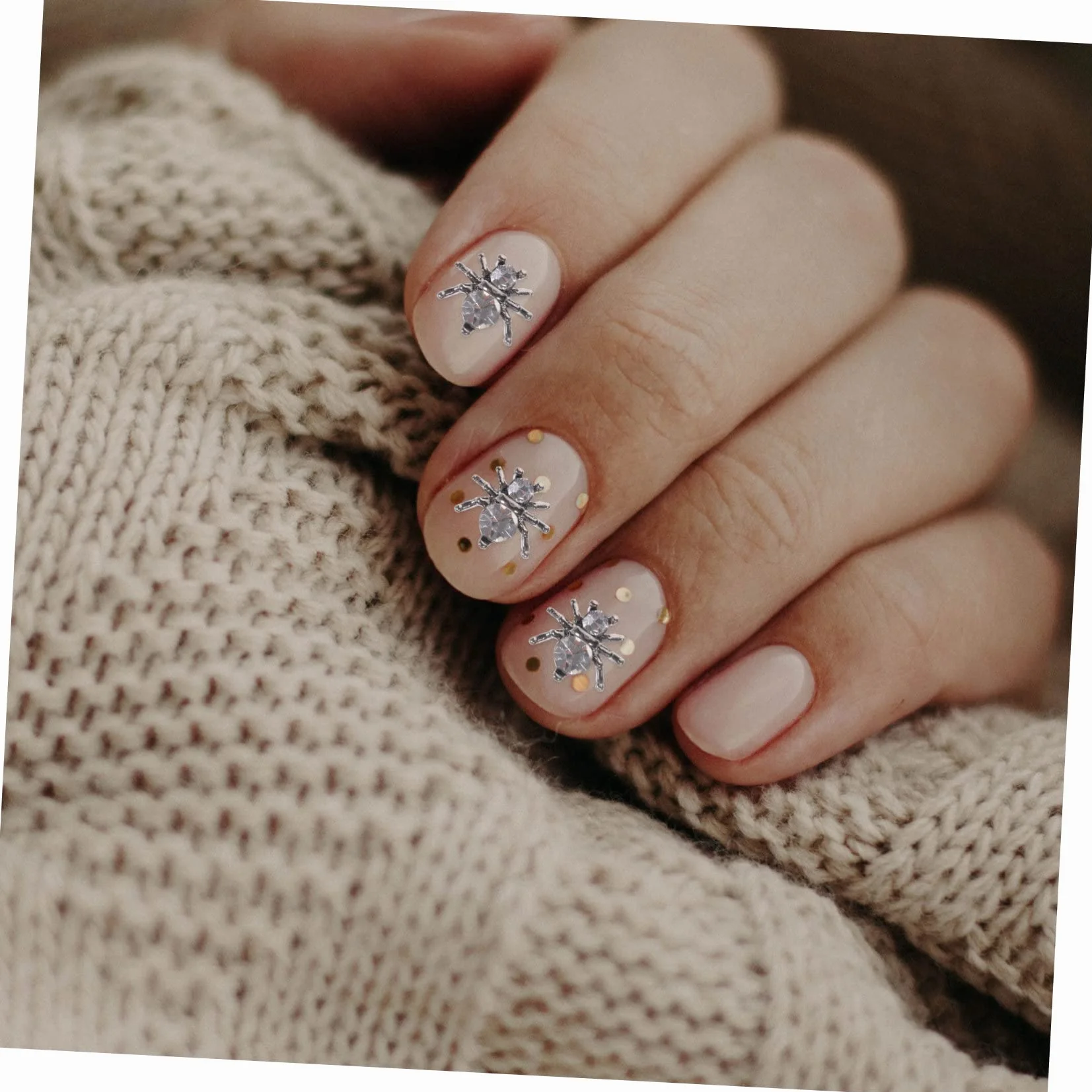 Healeved 500piezas Adornos De Uñas De Metálicos Para Decoración De Manicura Joyas De Uñas Para Halloween y